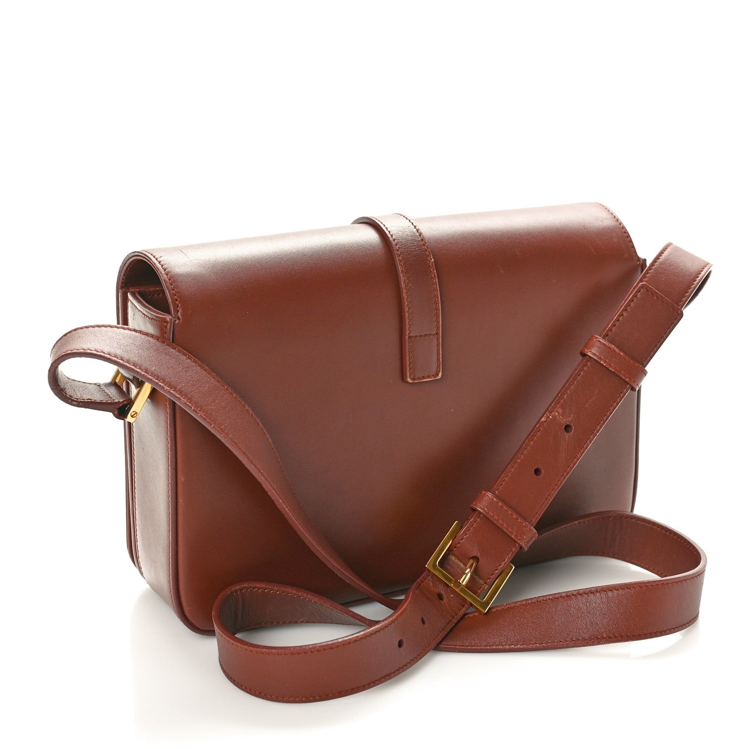 Saint Laurent Textured Calfskin Medium Classic Monogram Universite Bag Dark Red 2 of 16