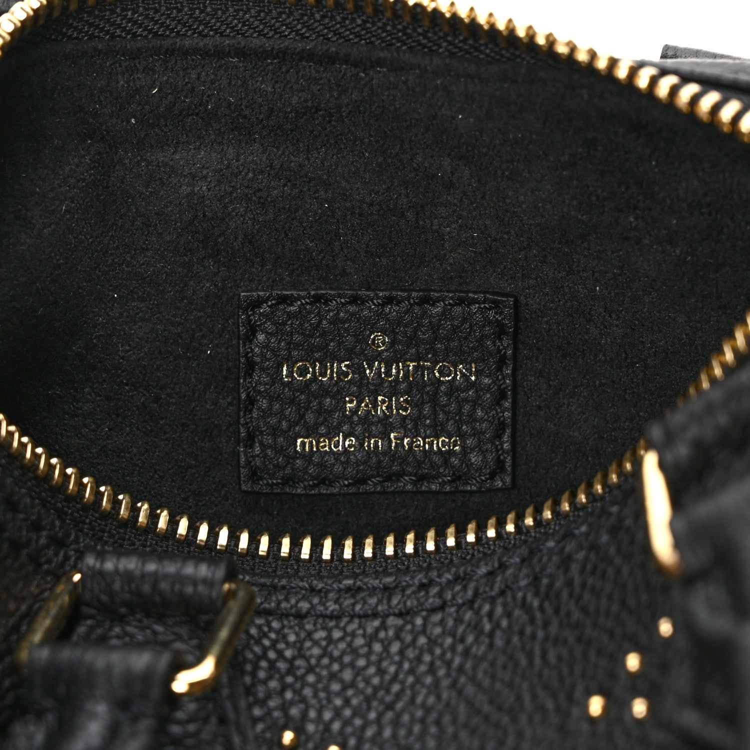 Louis Vuitton Grained Calfskin Studded Monogram Giant Nano Speedy Black 6 of 8