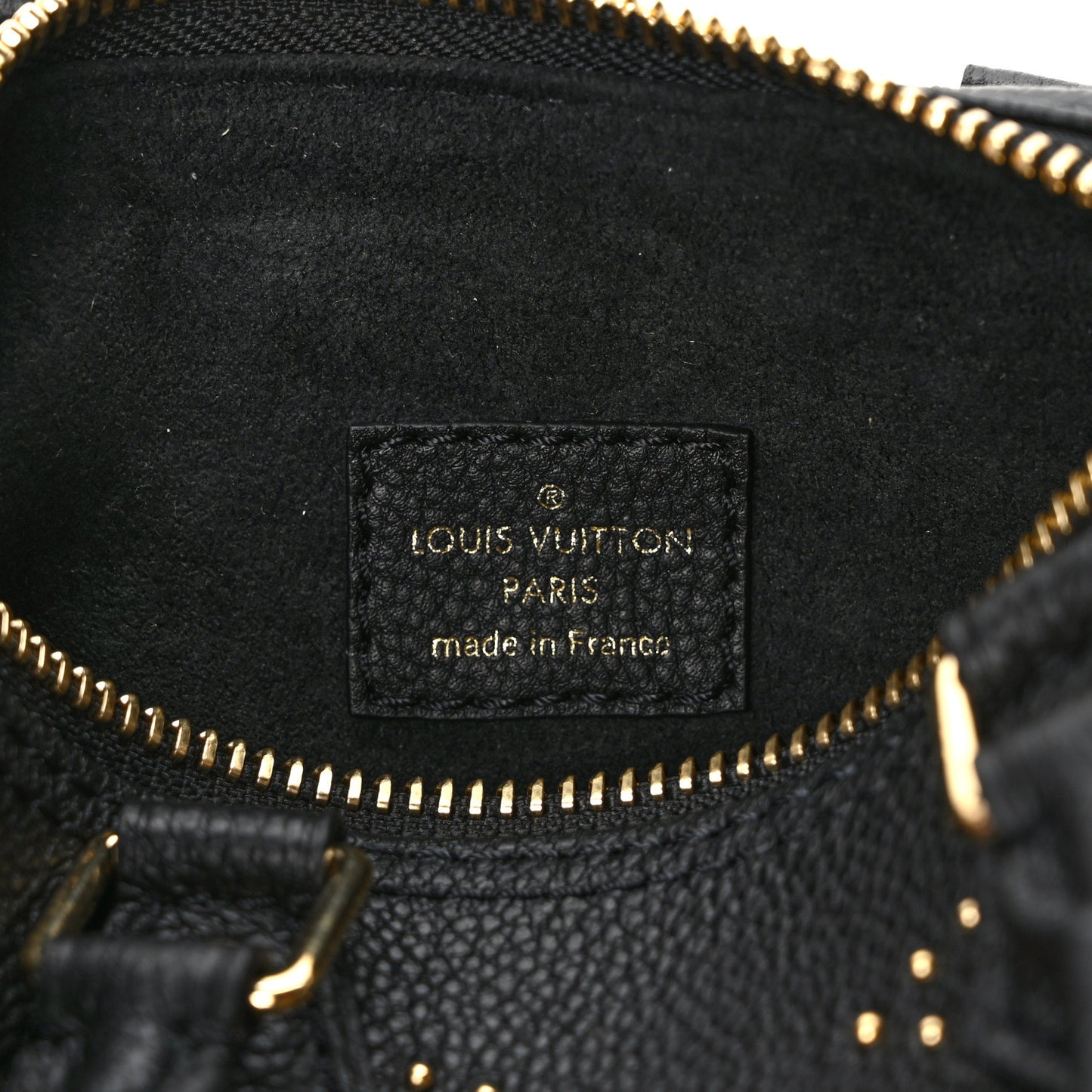 Grained Calfskin Studded Monogram Giant Nano Speedy Black