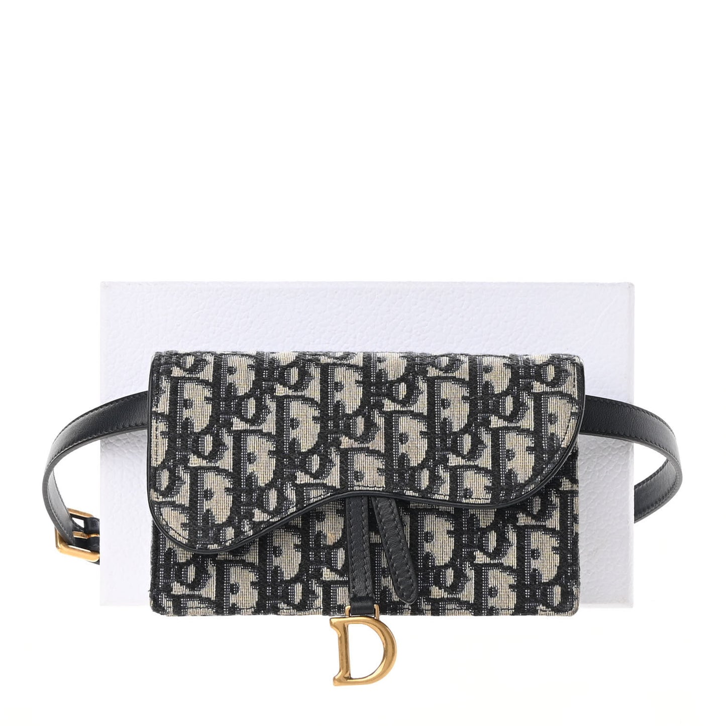 Oblique Saddle Belt Bag Blue