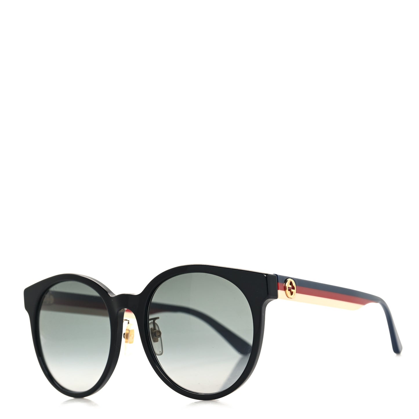 Acetate GG Web Round Eye Sunglasses GG0416SK Black