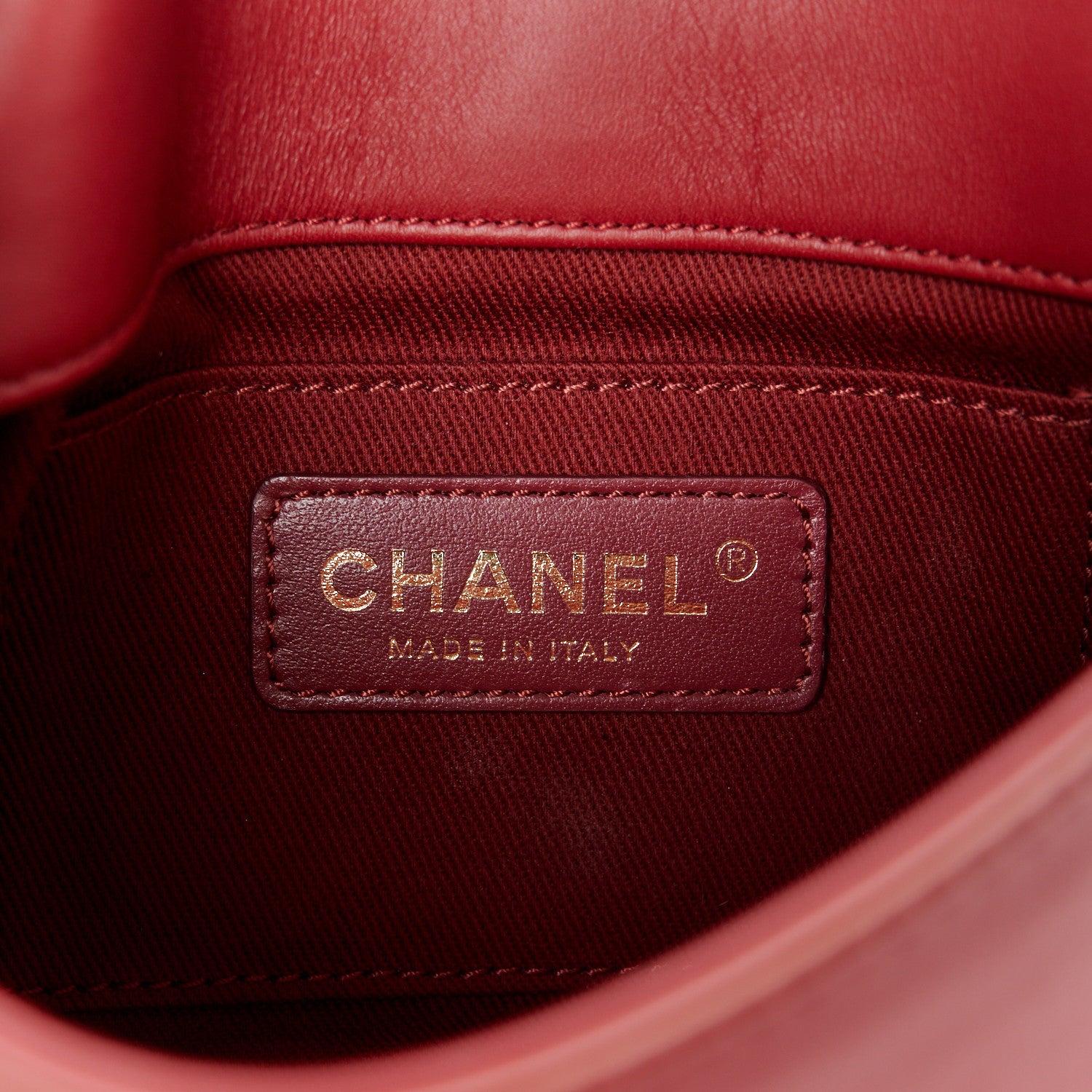 Chanel Calfskin Stitched Flap Red 6 of 11