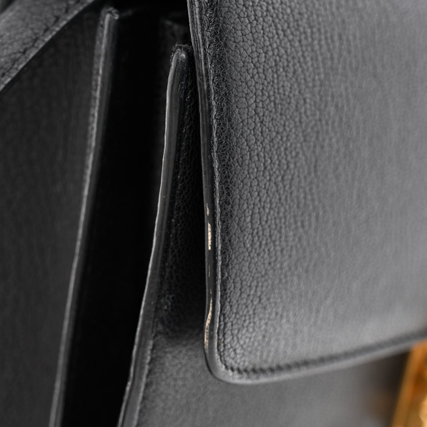 Liege Calfskin Medium Classic Box Flap Bag Black