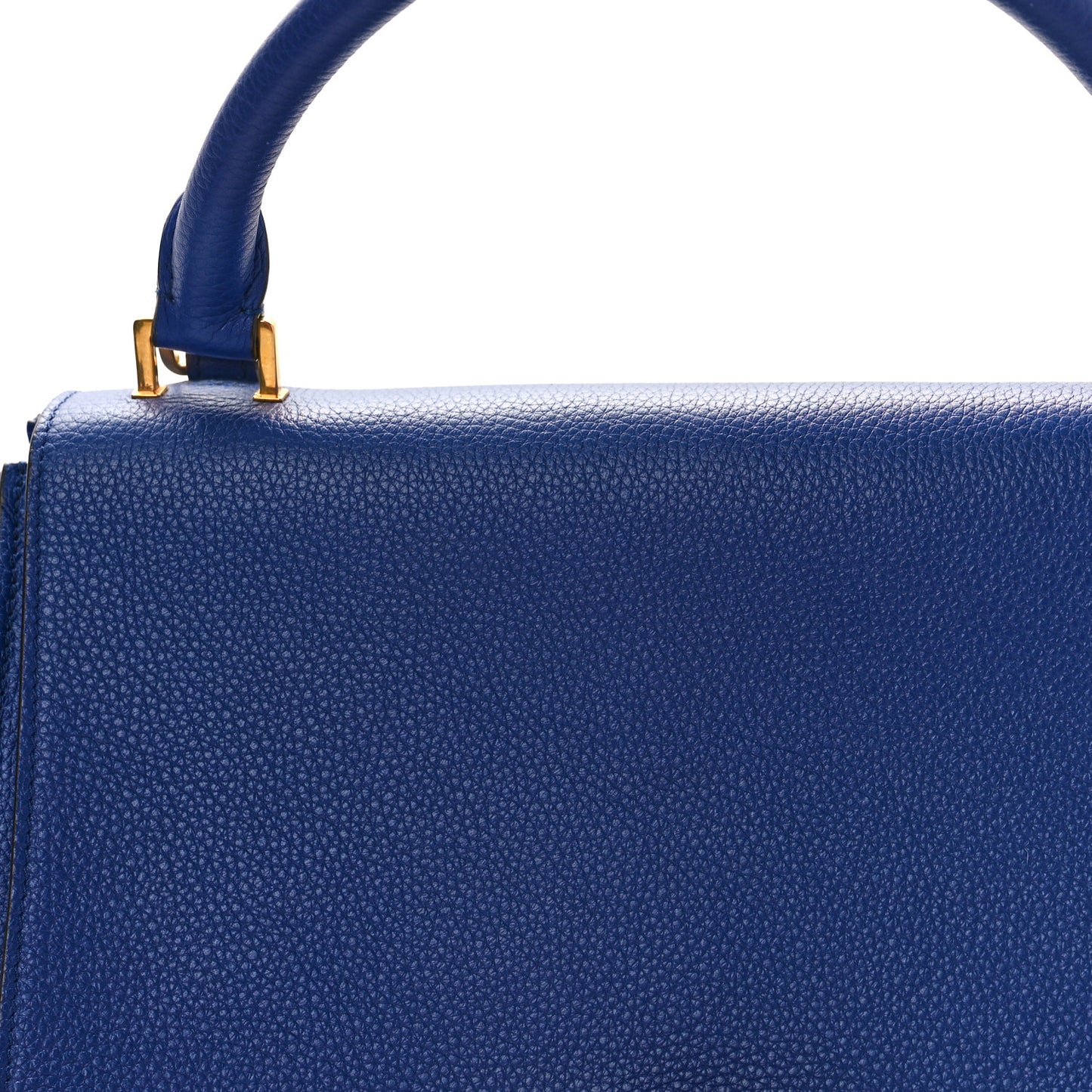 Drummed Calfskin Suede Small Trapeze Indigo