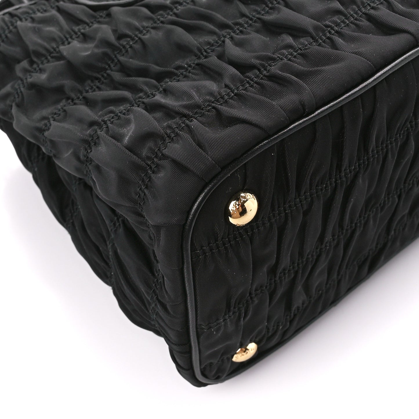 Tessuto Nylon Gaufre Small Tote Black