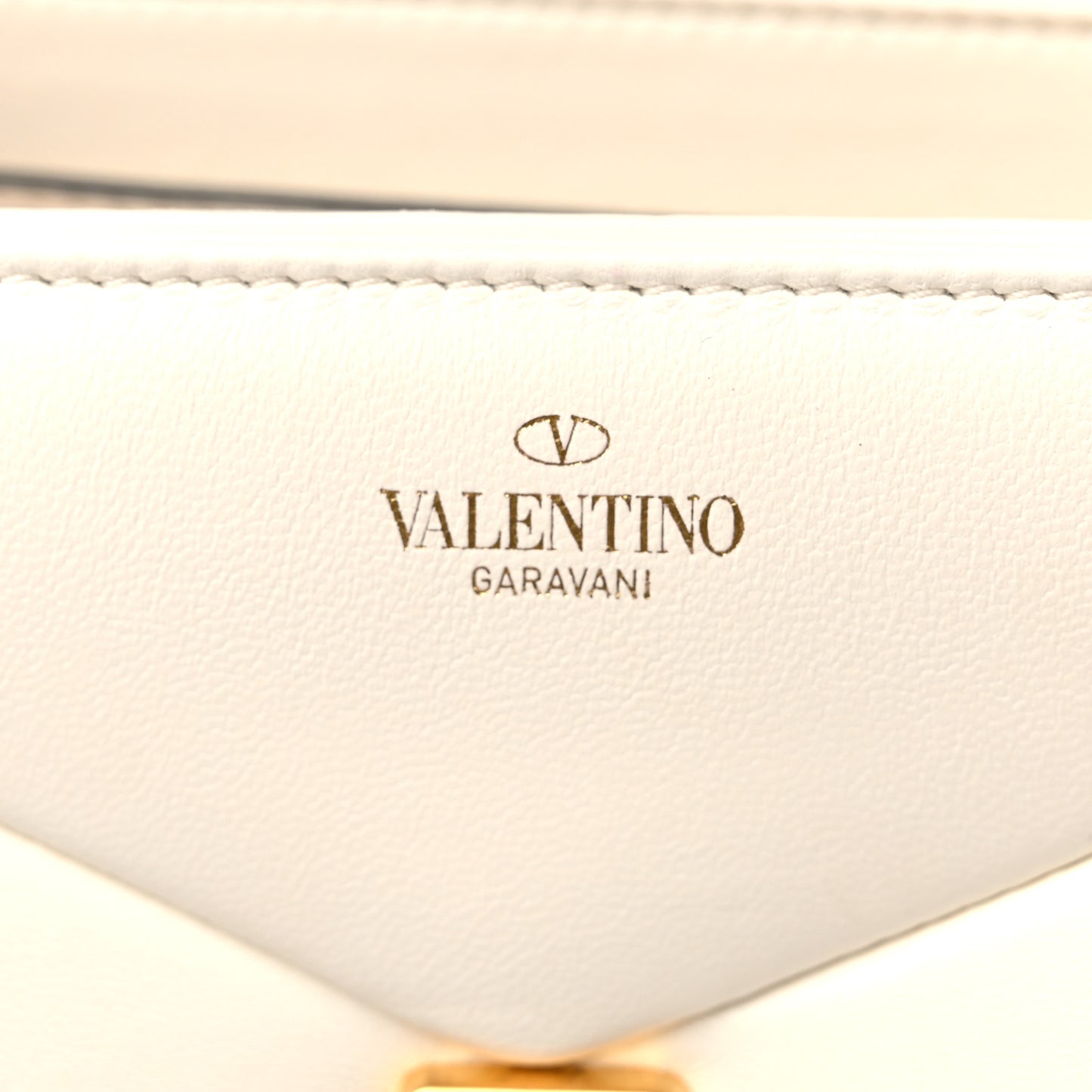 Nappa One Stud Chain Clutch Ivory