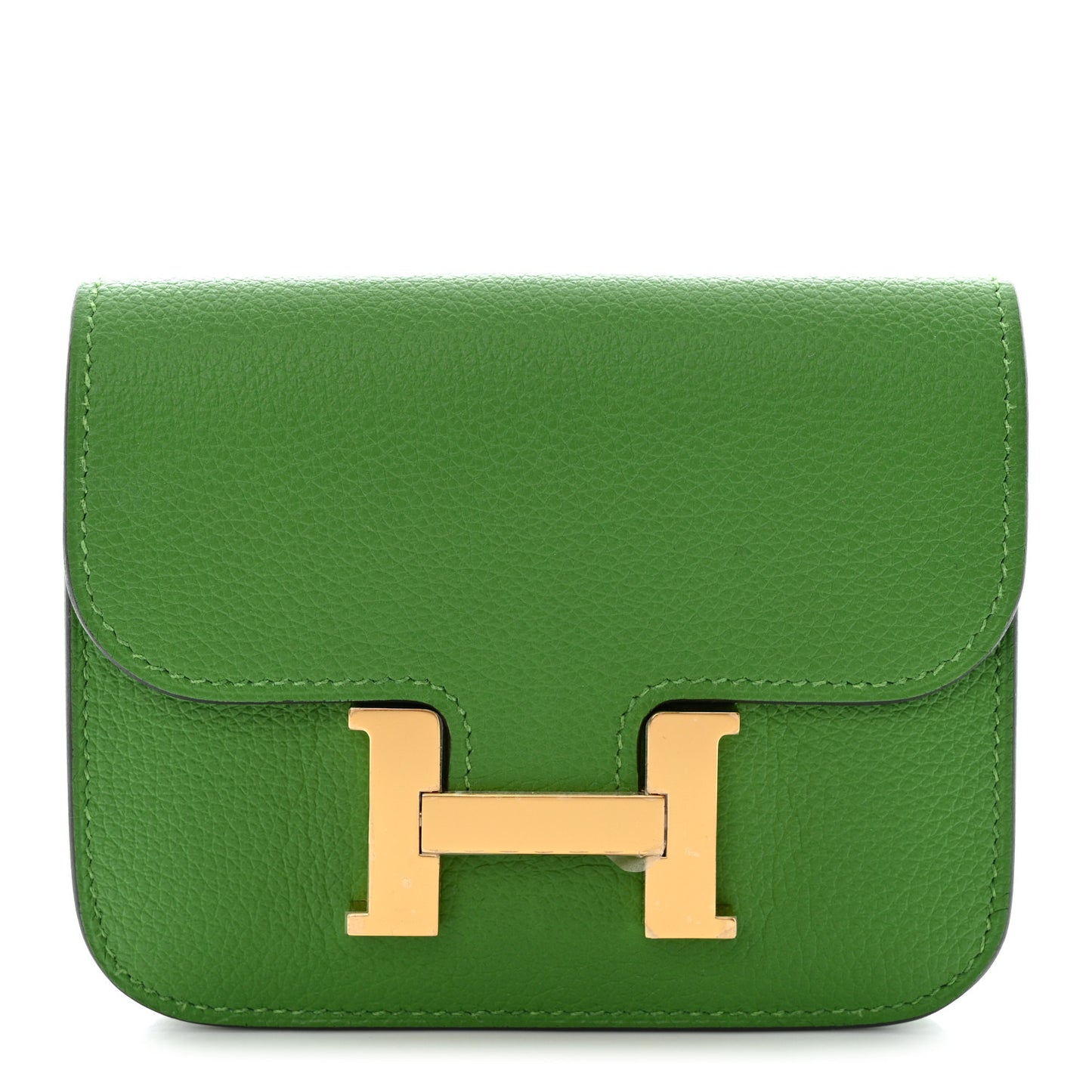 Evercolor Bi-Color Constance Slim Wallet Vert Yucca Mauve Pale