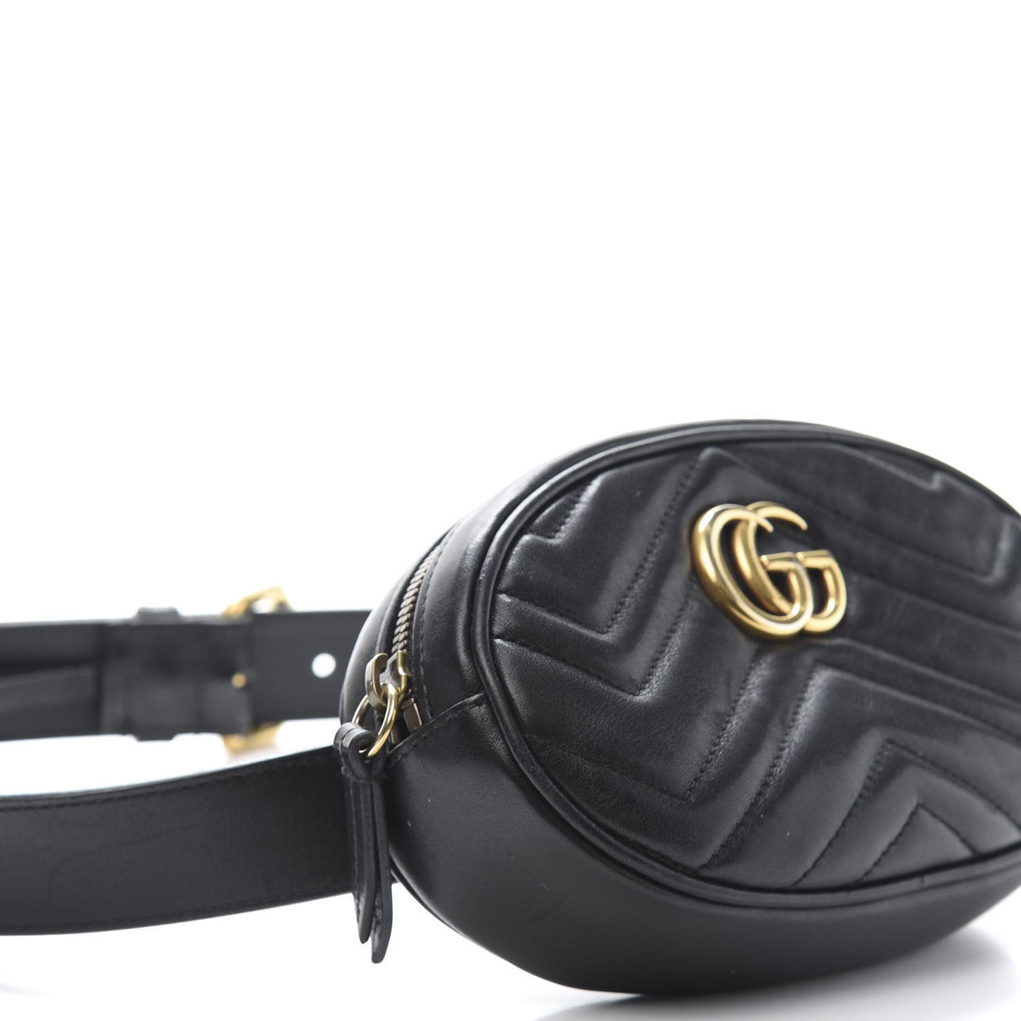 Calfskin Matelasse GG Marmont Belt Bag 85 34 Black