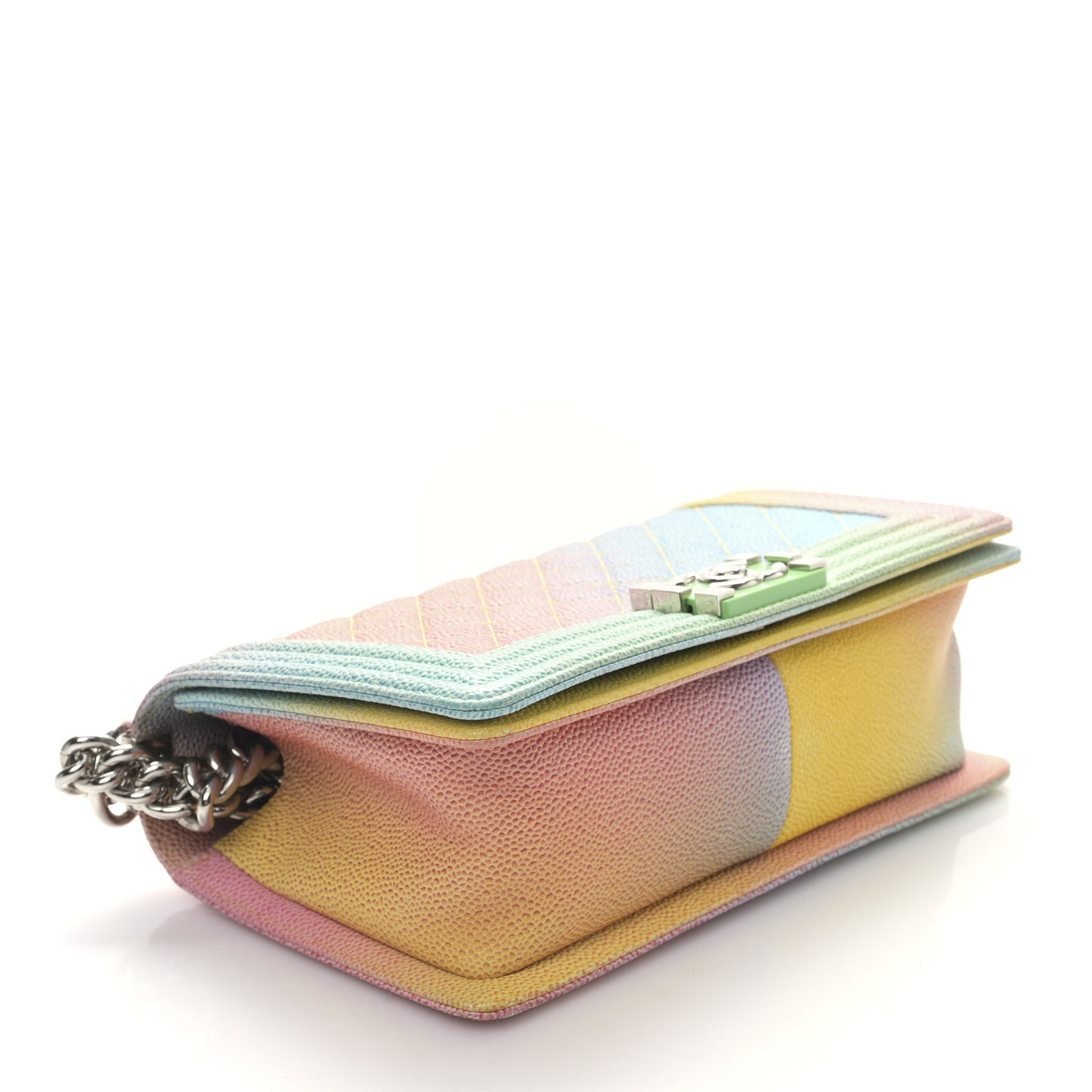 Caviar Quilted Medium Cuba Rainbow Boy Flap Multicolor