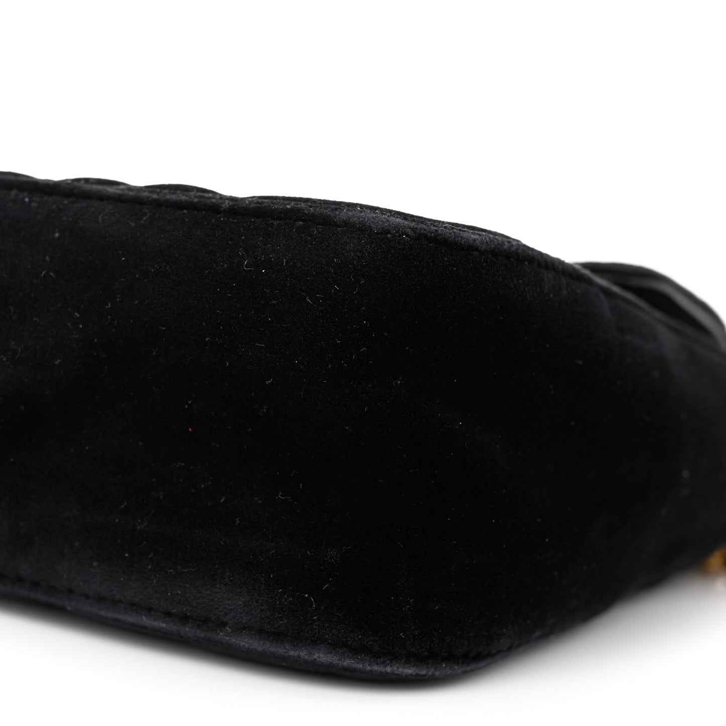Velvet Matelasse Small GG Marmont Shoulder Bag Black
