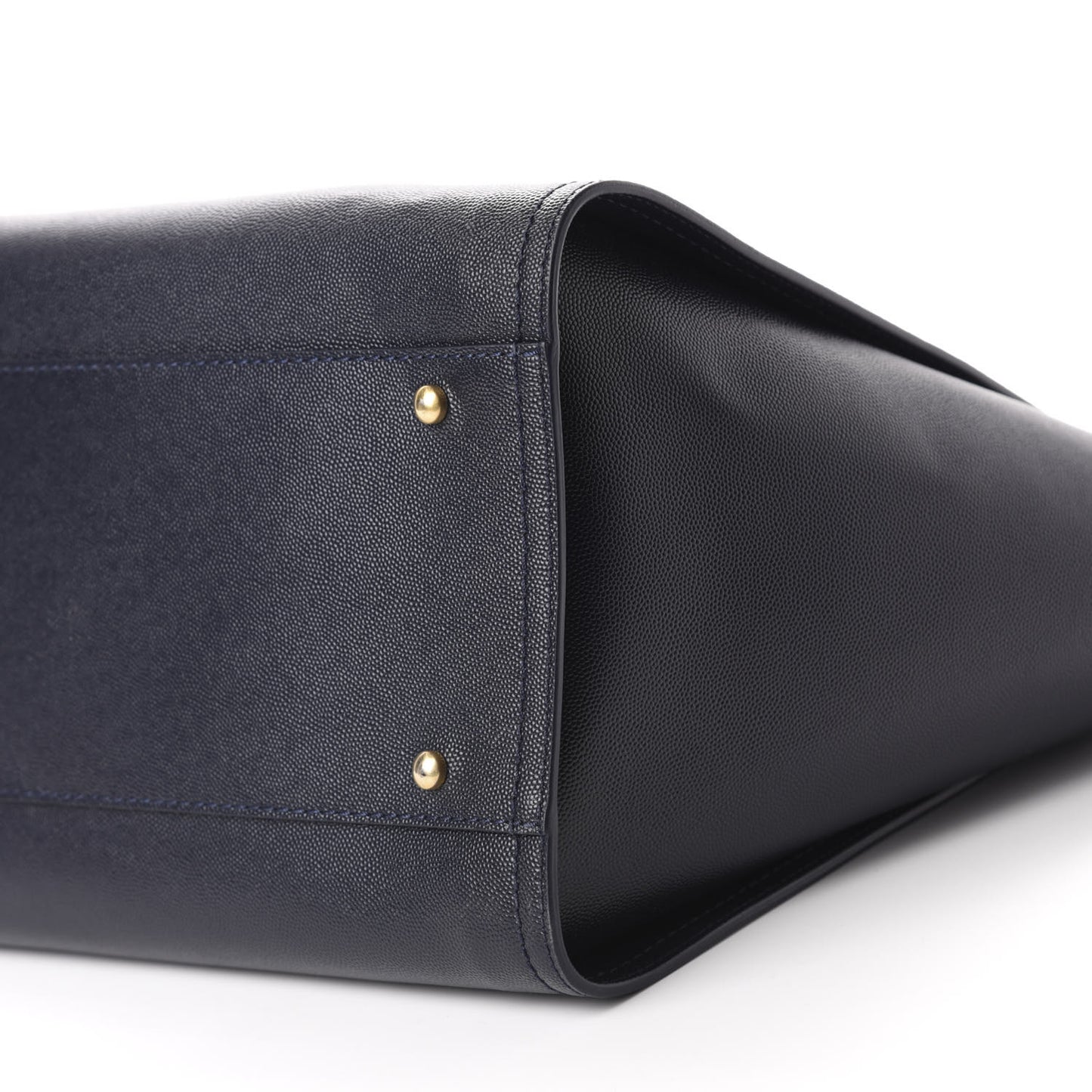 Caviar Medium Studded Deauville Tote Navy