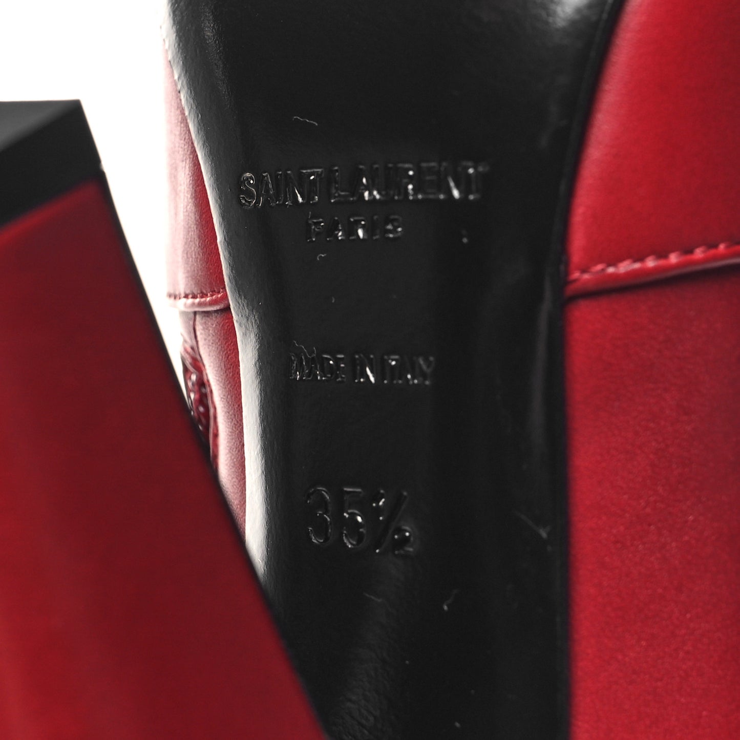Calfskin Knee High Skinny Boots 35.5 Opyum Red