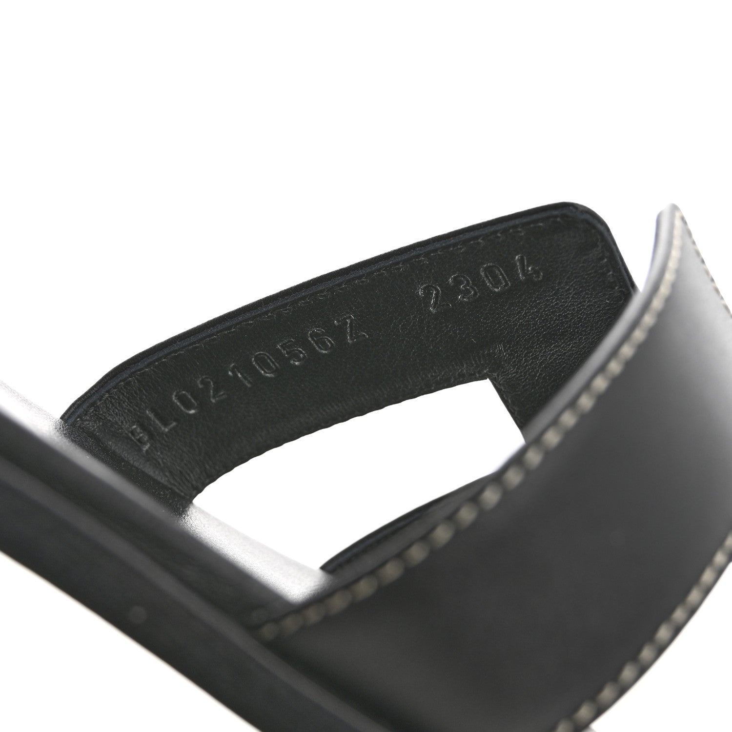 Hermes Box Calfskin Oran Sandals 38 Black 9 of 9