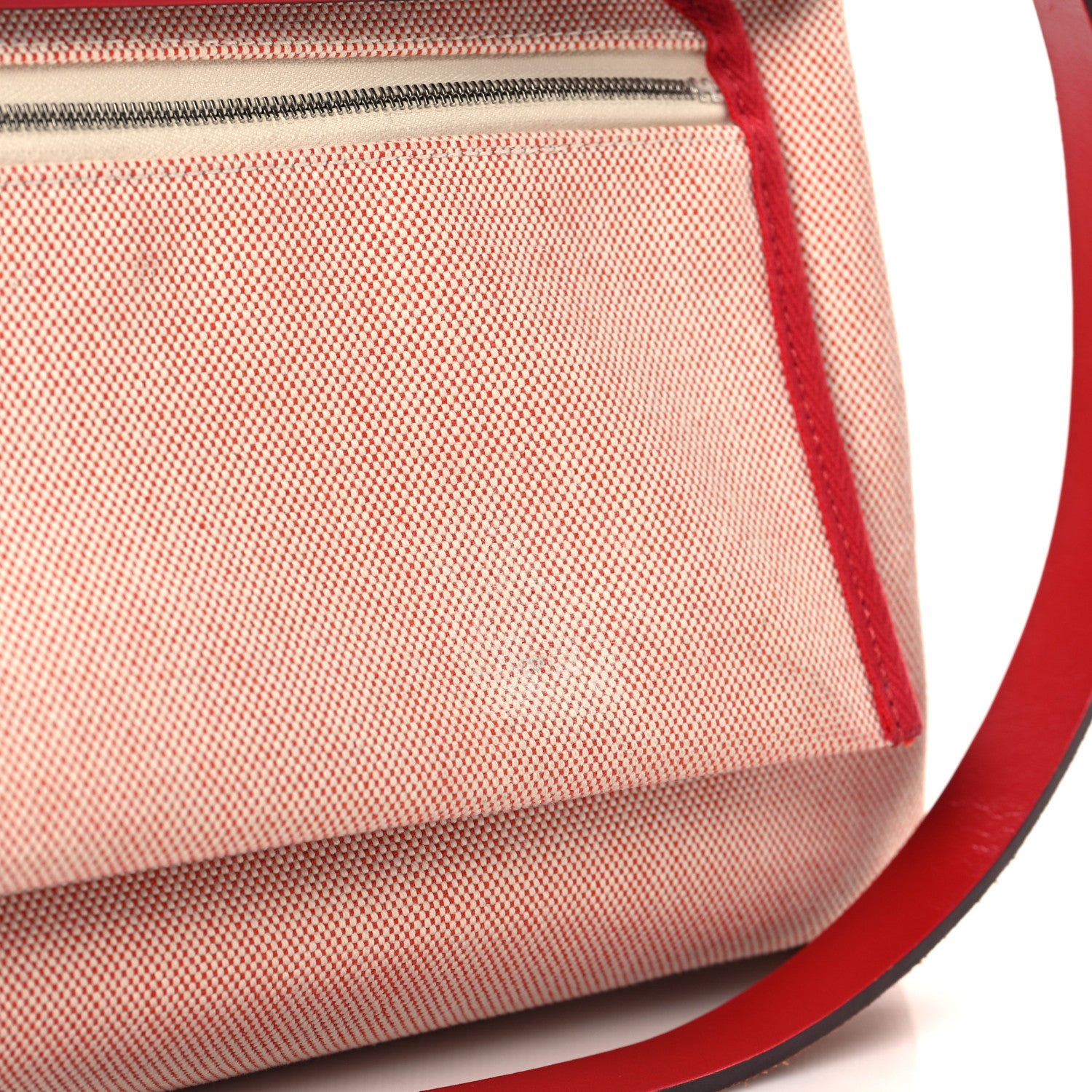 Hermes Vache Hunter Toile Pegase Pop Herbag Zip Retourne 31 PM Rouge Piment 11 of 14