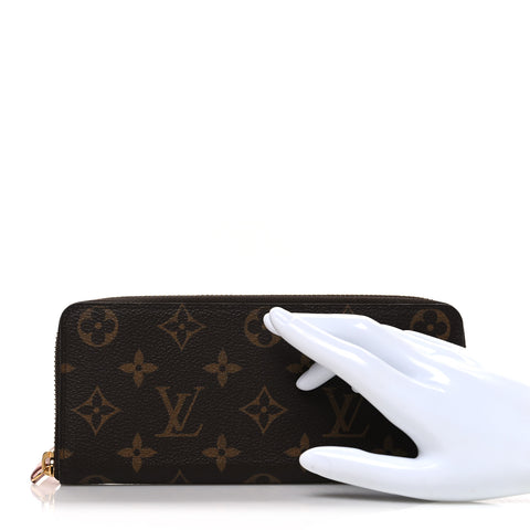 Monogram Clemence Wallet Rose Ballerine