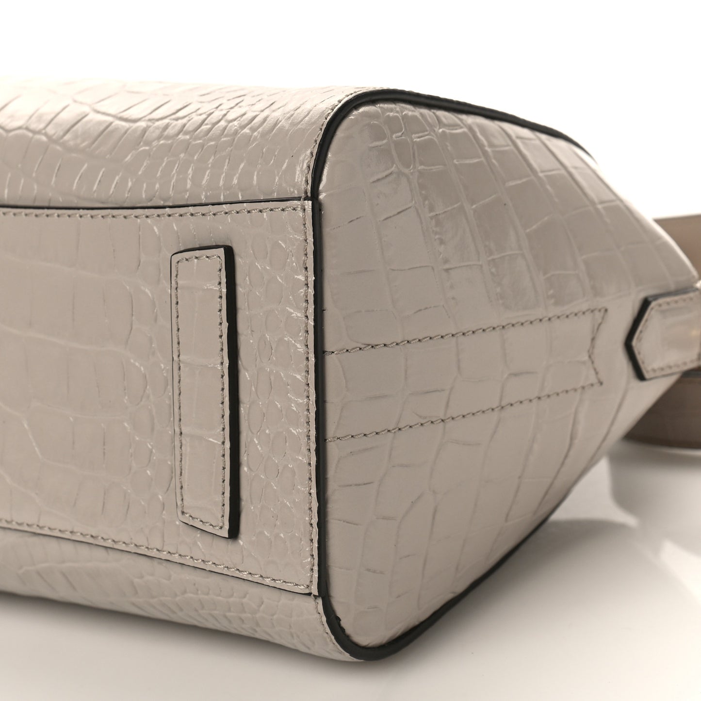 Calfskin Crocodile Embossed Mini Antigona Dune