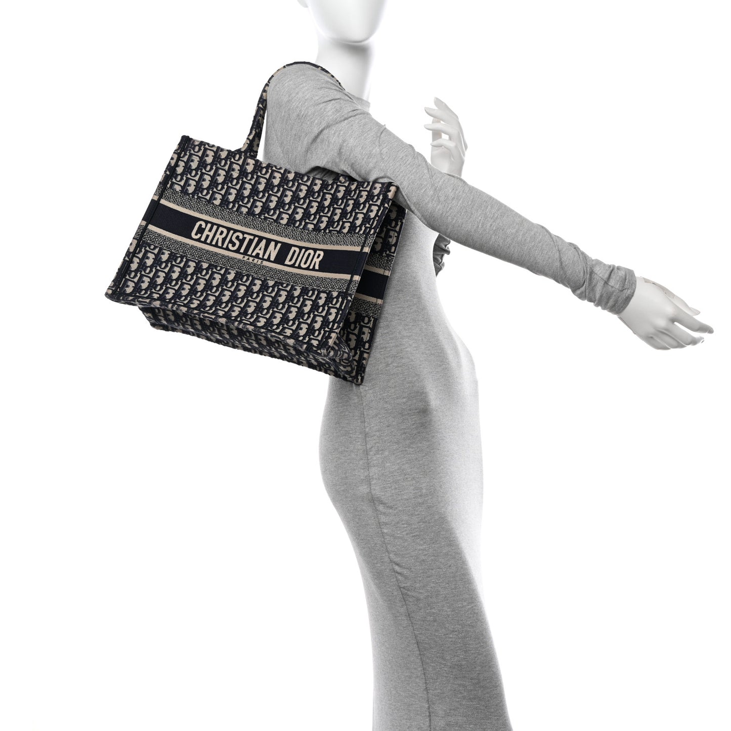 Oblique Medium Book Tote Blue Multicolor