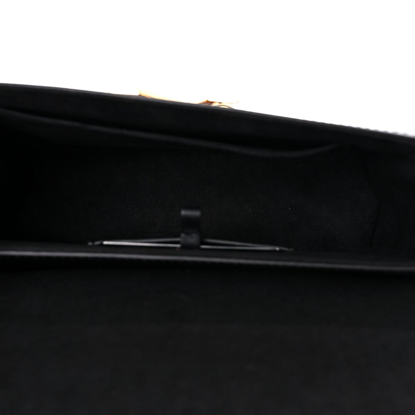 Veau Satin Monogram Twist Shoulder Bag MM Black