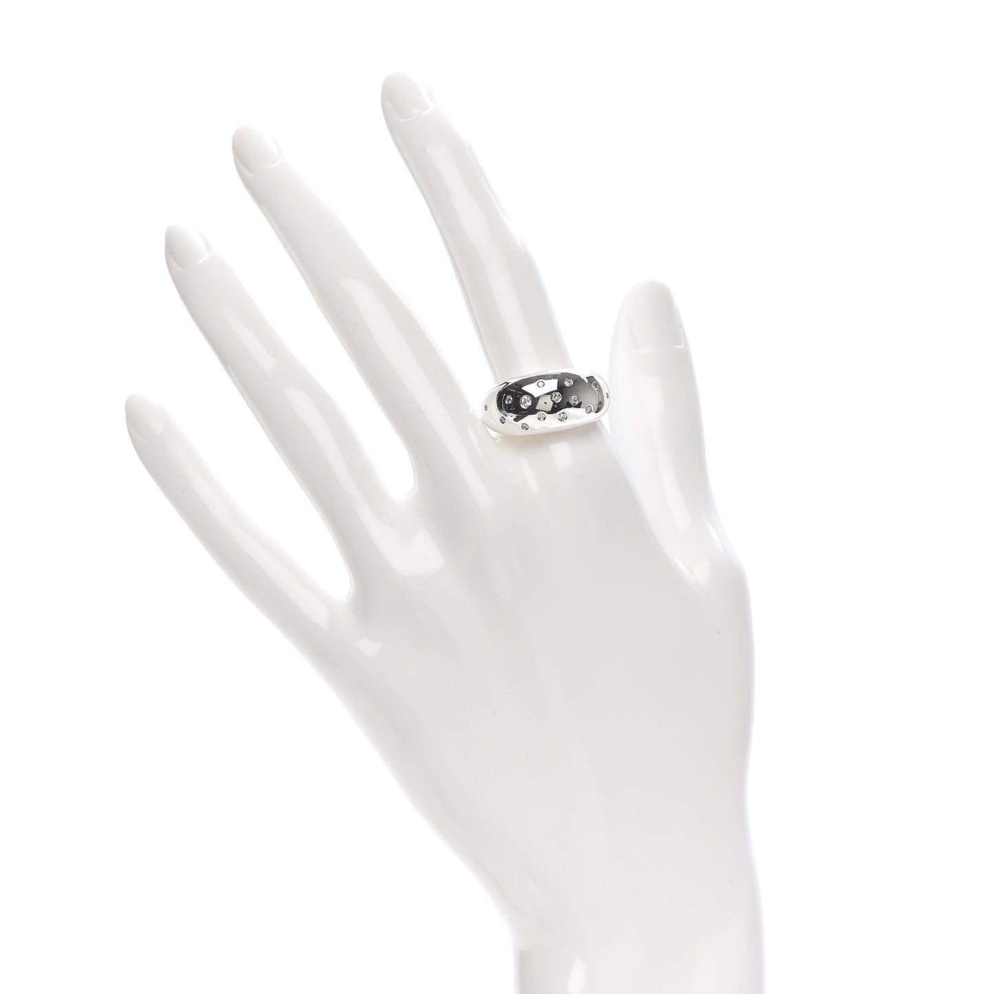 Sterling Silver Diamond 11mm Pure Form Ring 54 7
