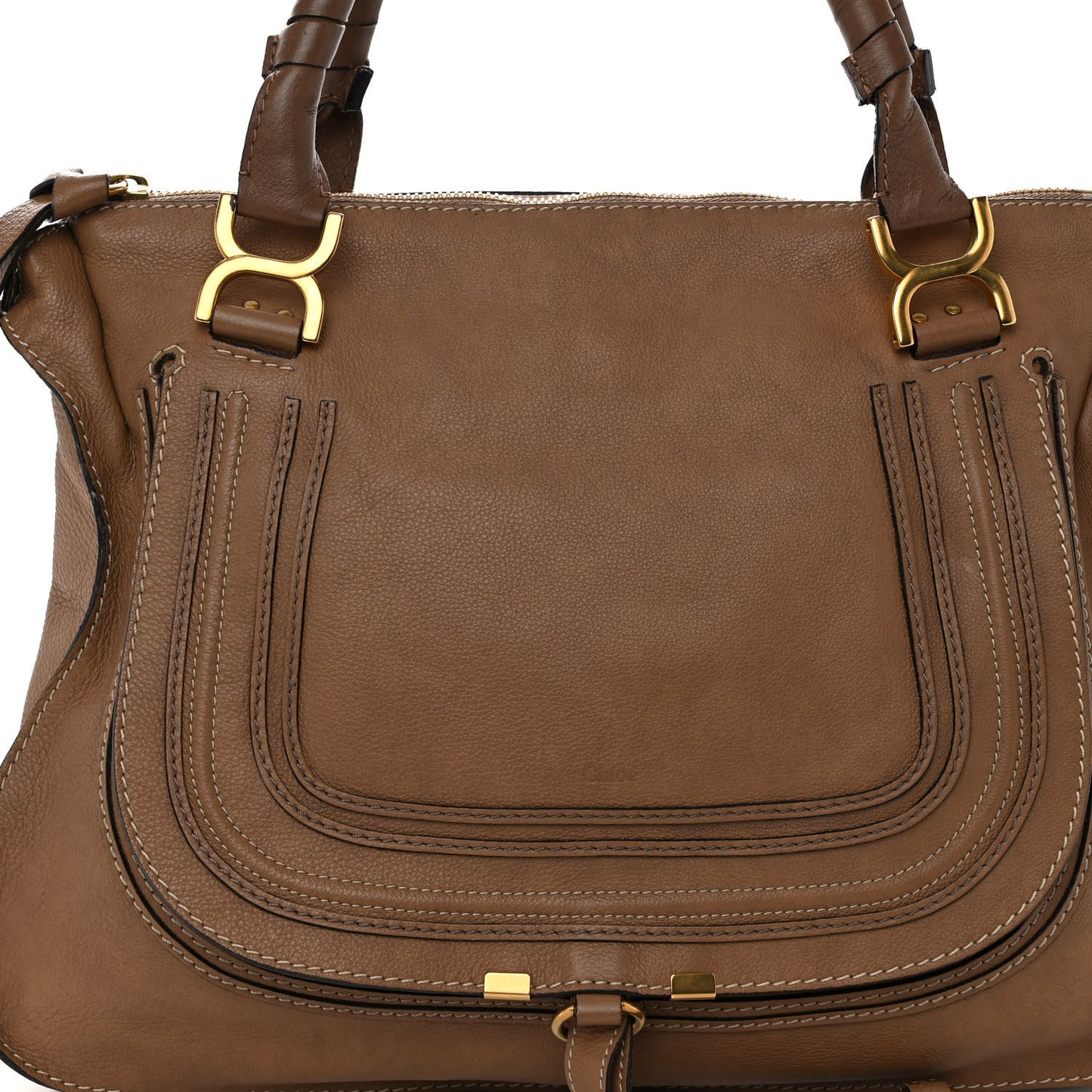 Calfskin Large Marcie Satchel Nut