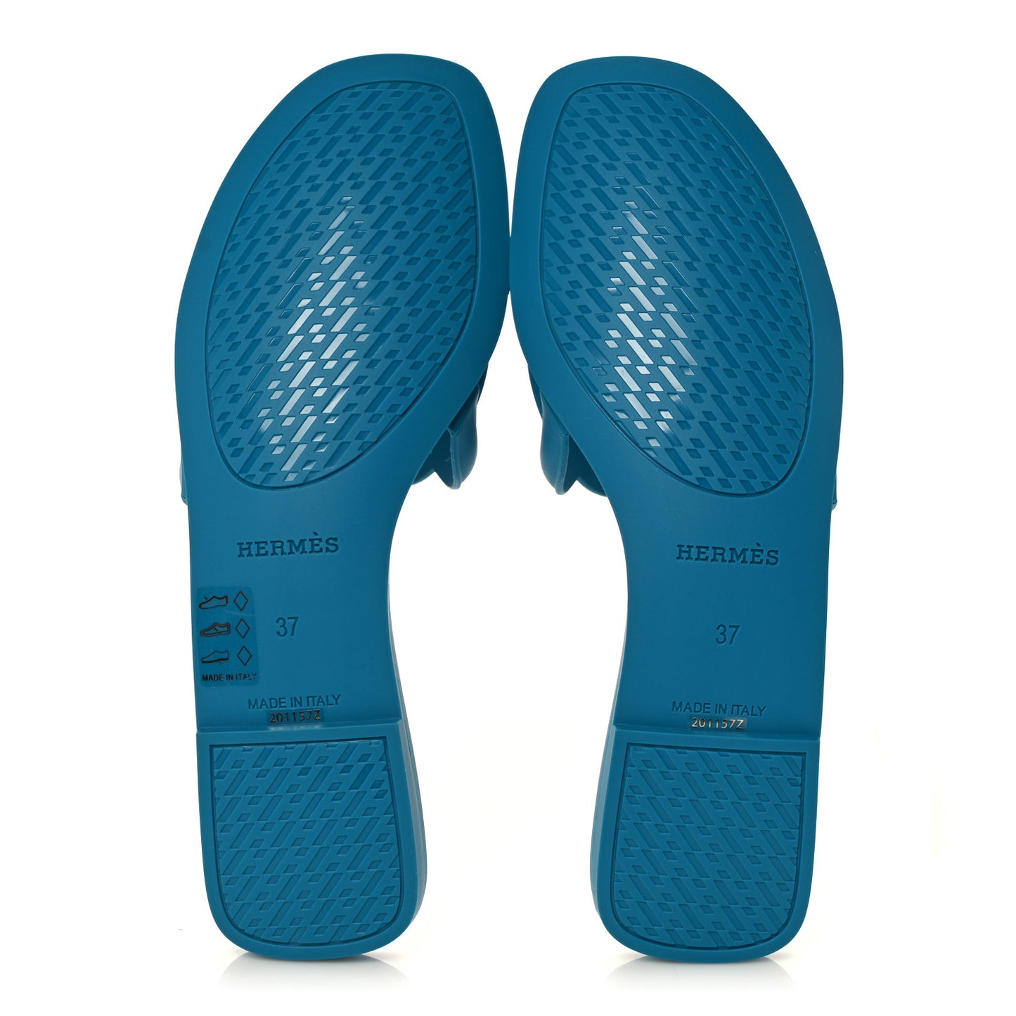 Rubber Aloha Sandals 37 Bleu Vif