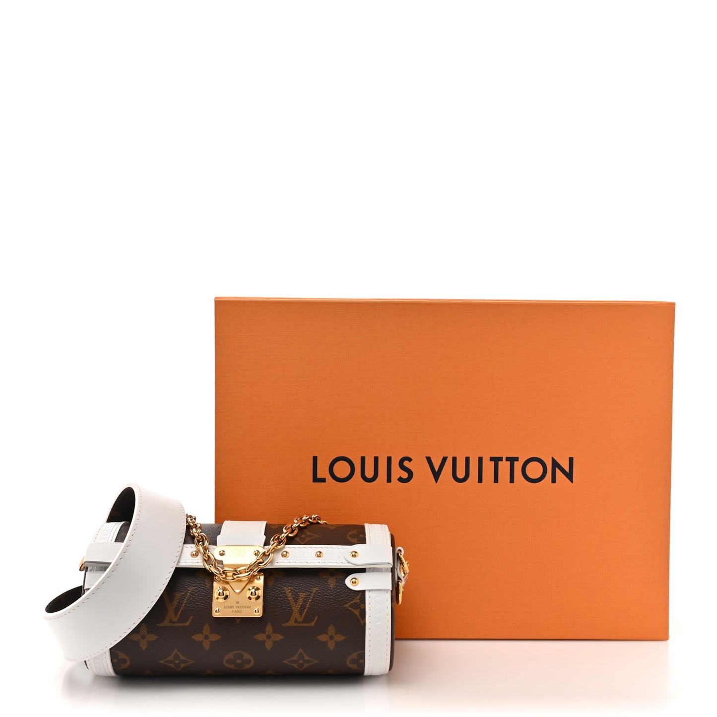 Monogram LV Match Papillon Trunk White