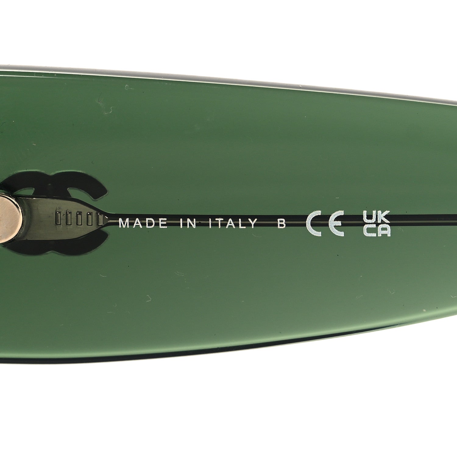 Chanel Acetate Pearl Rectangle Sunglasses 5480-H Dark Green 6 of 7