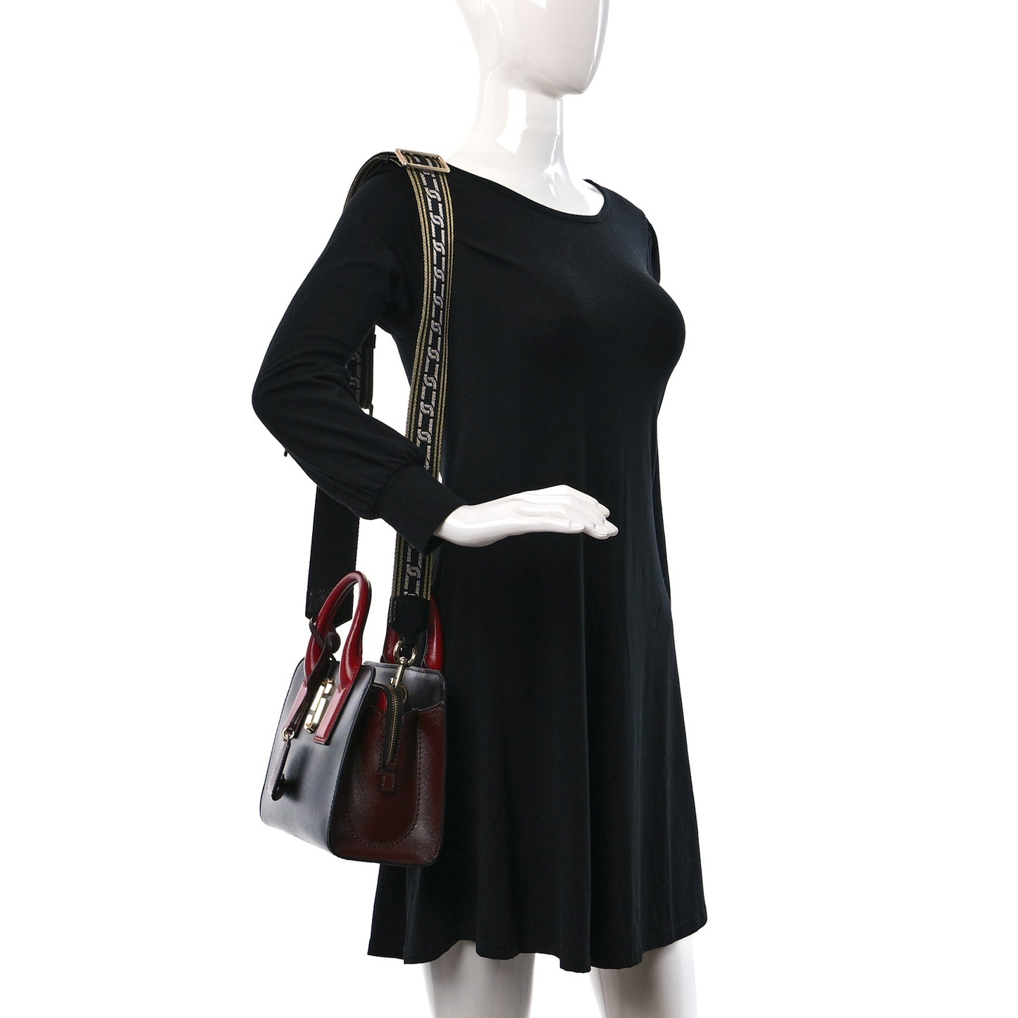 Saffiano Little Big Shot Tote Black Multicolor