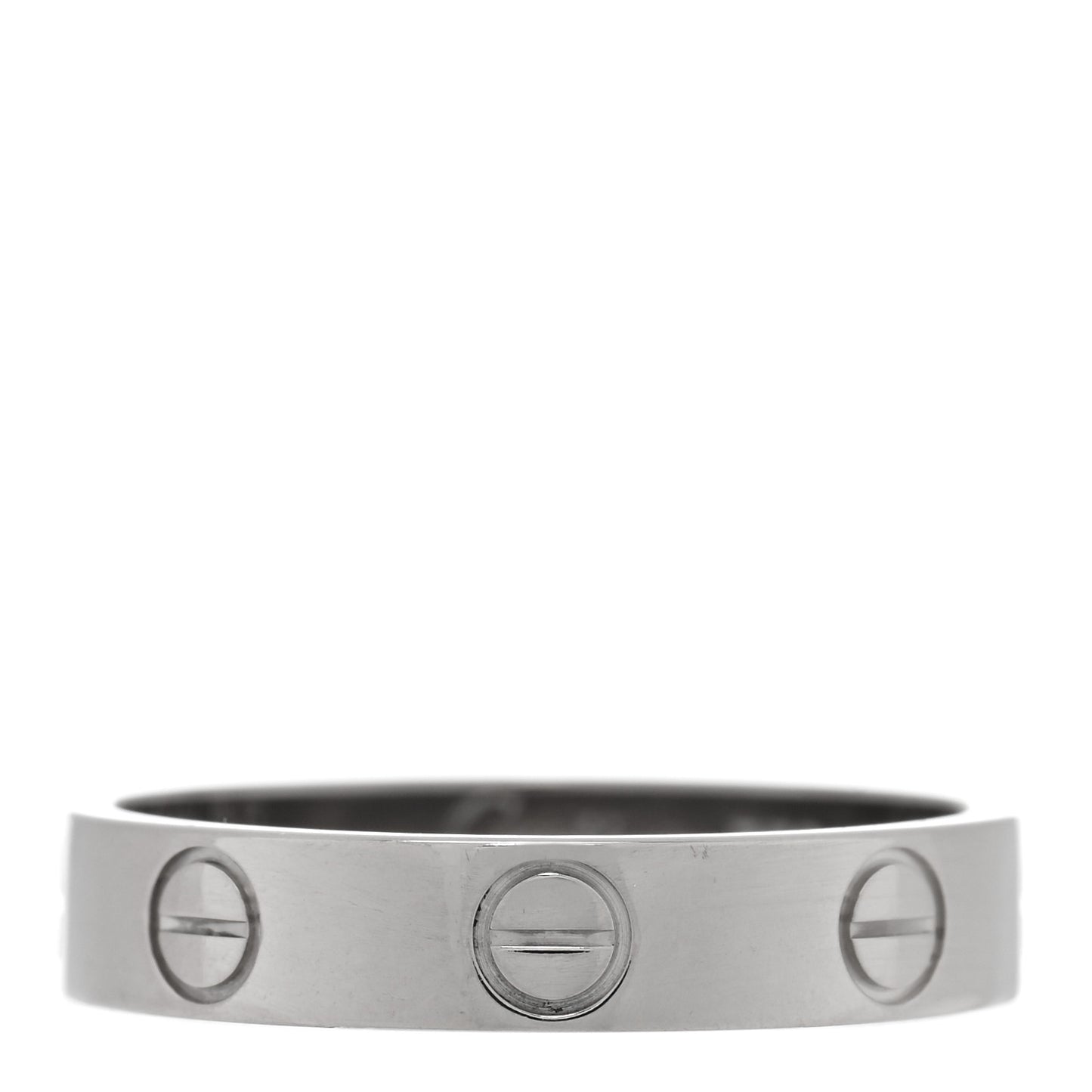 18K White Gold 3.5mm LOVE Wedding Band Ring 50 5.25