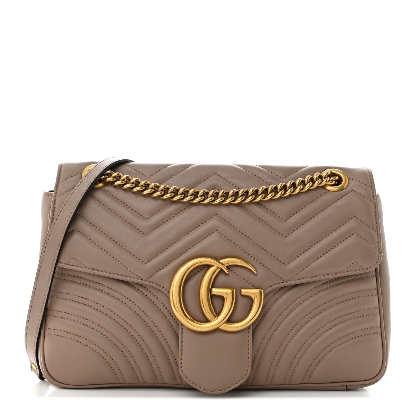 Calfskin Matelasse Medium GG Marmont Shoulder Bag Porcelain Rose