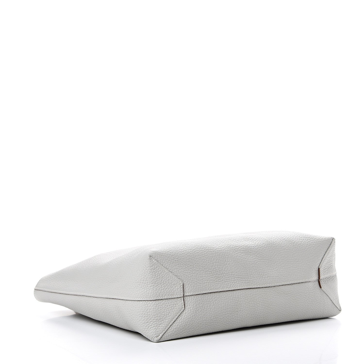 Hermes Taurillon Clemence Double Sens 36 Reversible Tote Gris Perle Orange 5 of 16