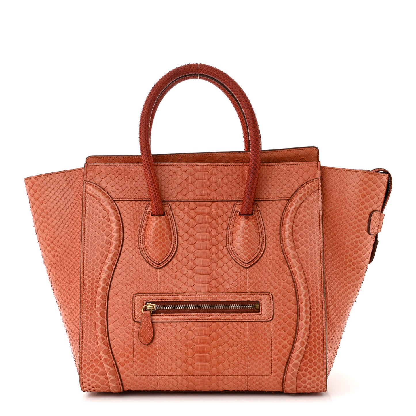 Snakeskin Mini Luggage Orange