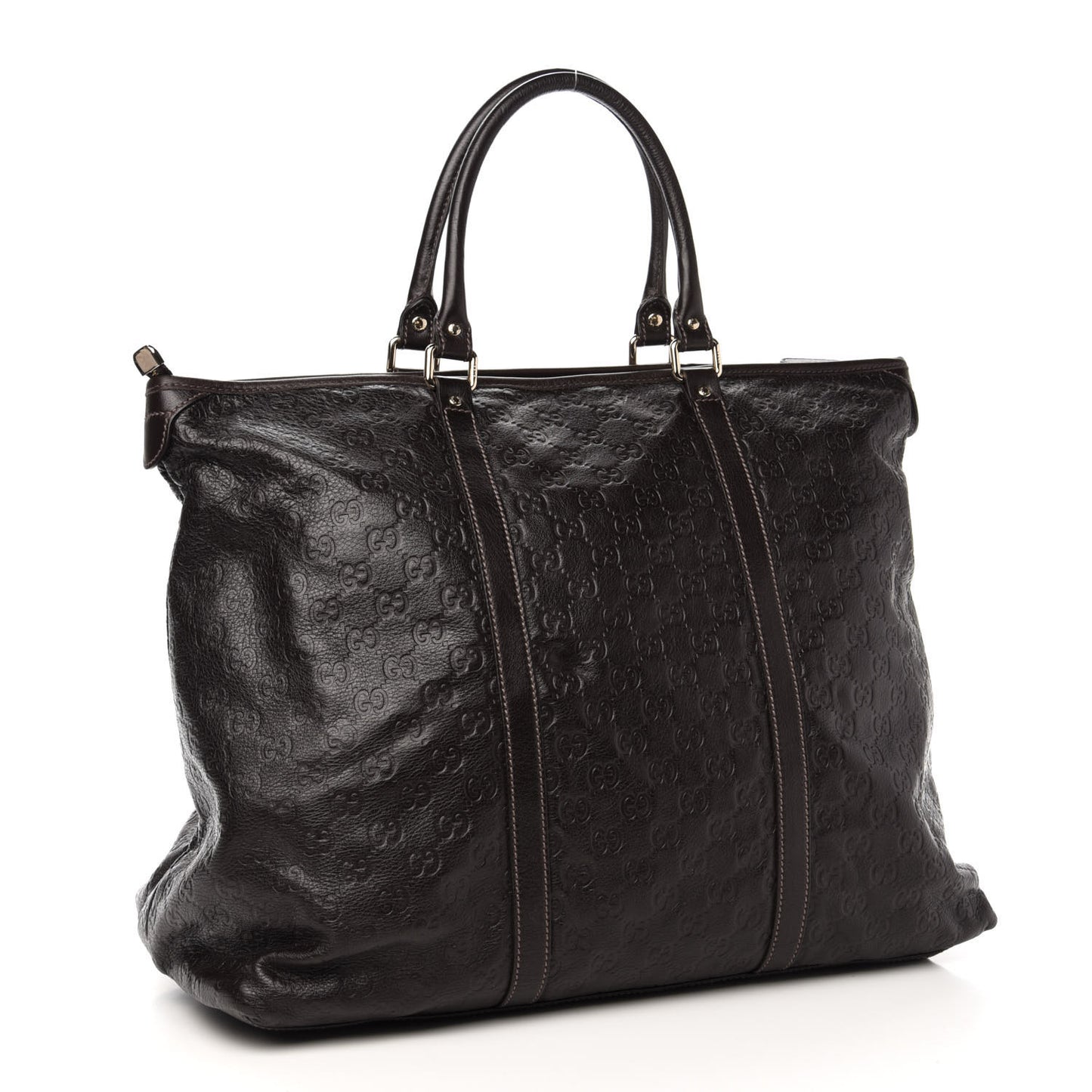 Guccissima Medium Joy Tote Bag Dark Brown