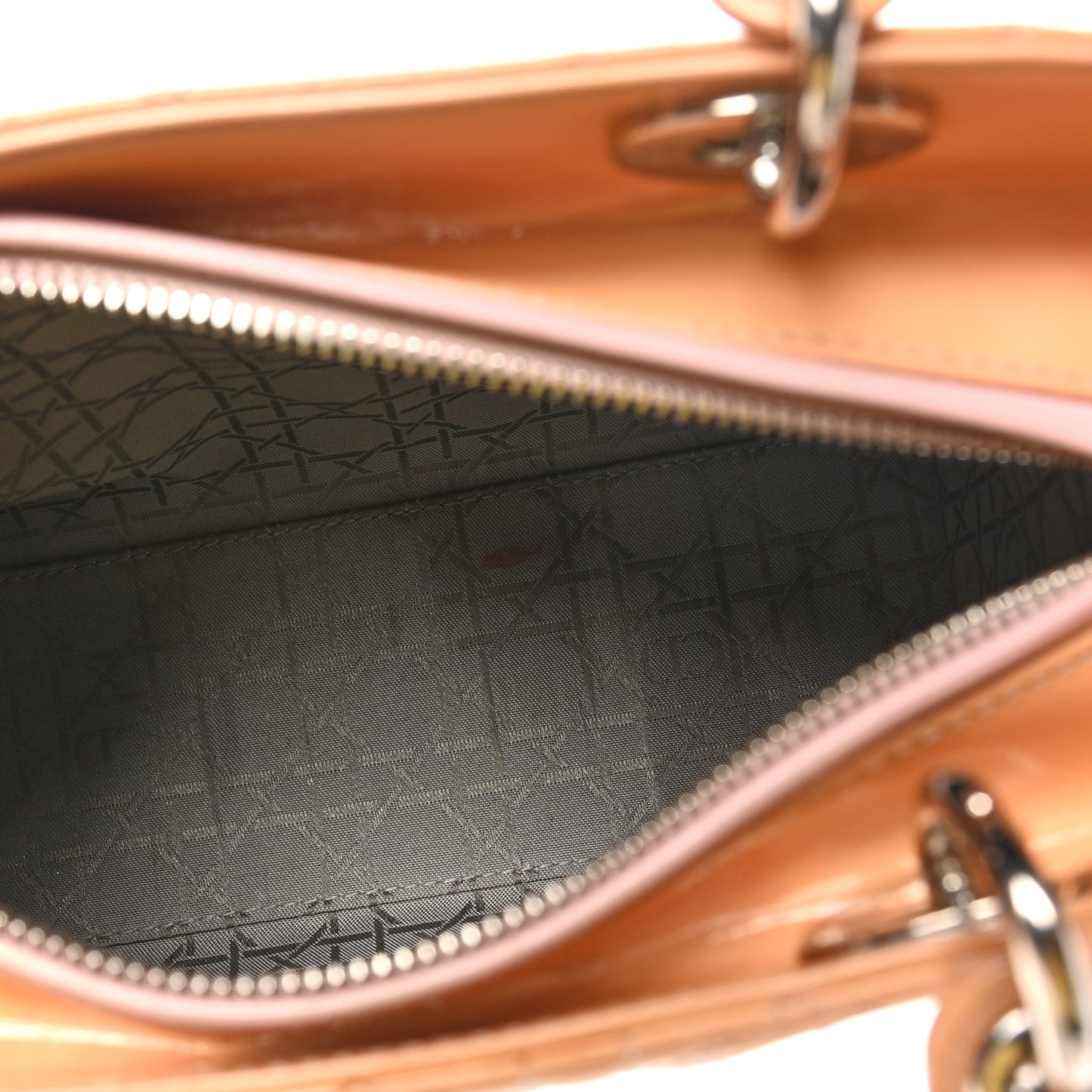 Patent Cannage Medium Lady Dior Light Pink