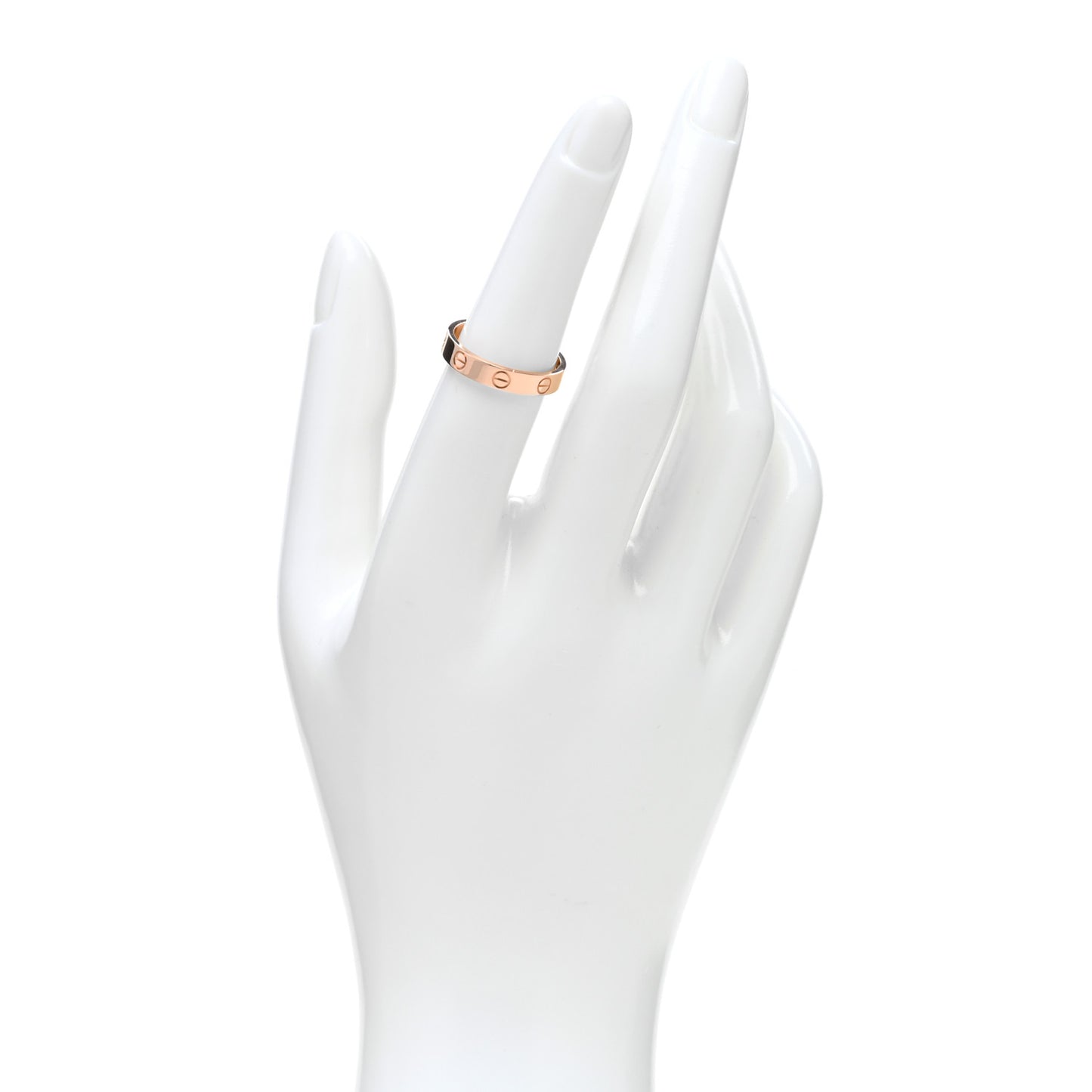 18K Pink Gold 3.5mm LOVE Wedding Band Ring 53 6.5