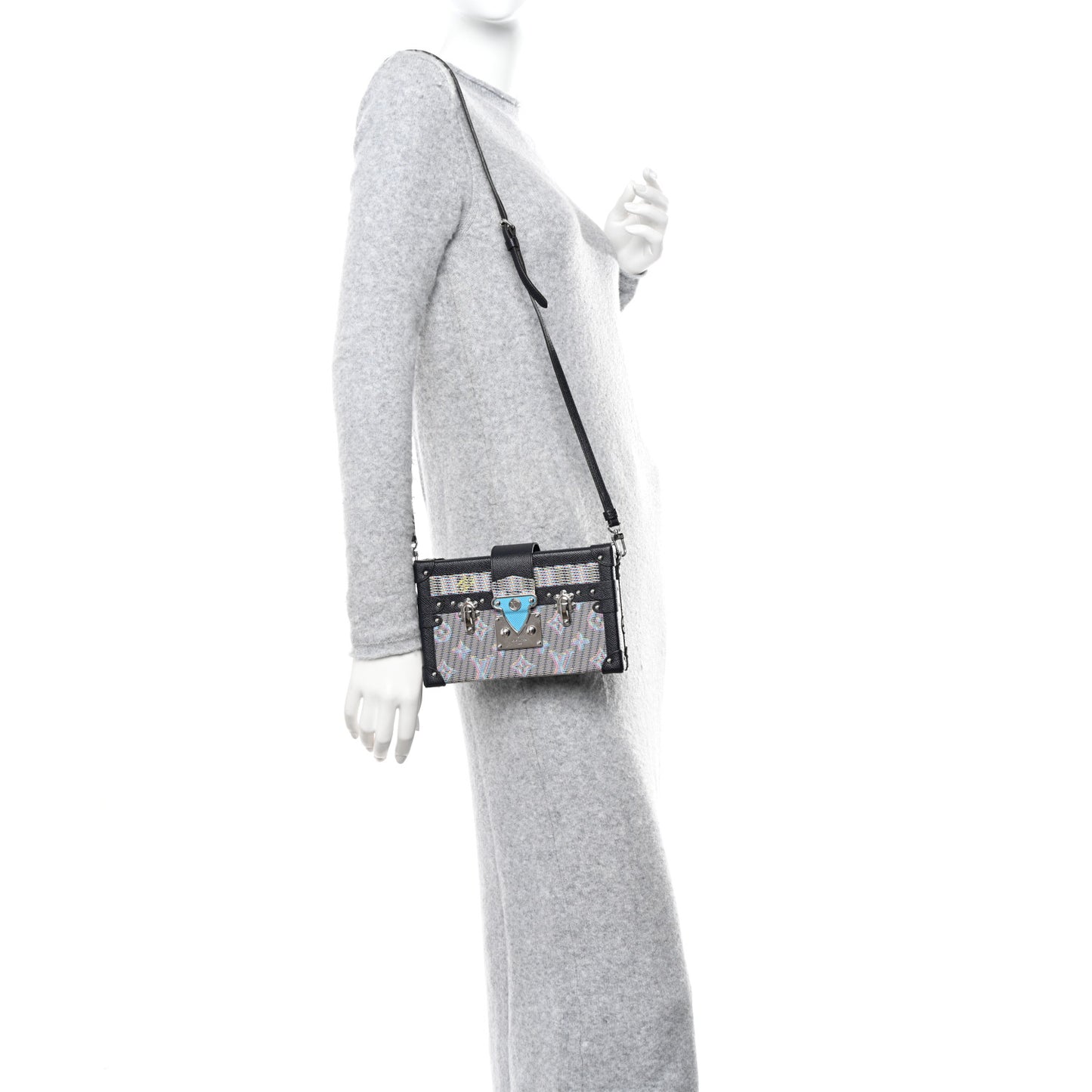 Calfskin Monogram LV Pop Petite Malle Blue