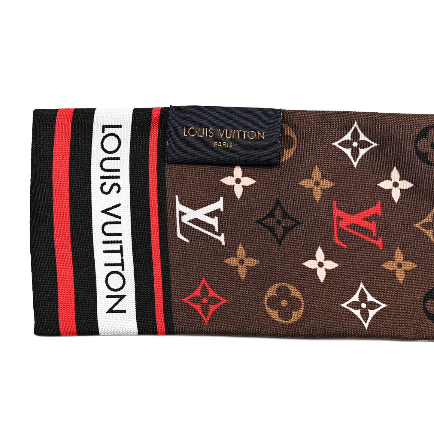 Silk Monogram Skyline Bandeau Marron
