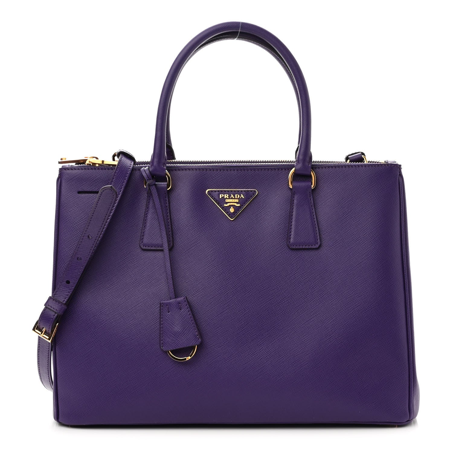 Prada Saffiano Medium Galleria Double Zip Tote Viola 1192519