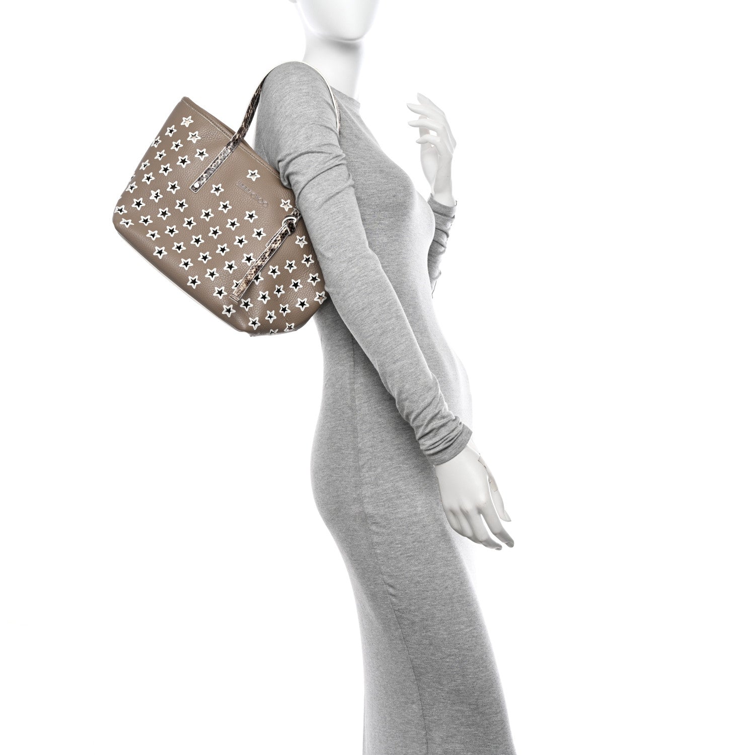 Jimmy Choo Nappa Perforated Star Sofia Shoulder Bag White 2 of 11