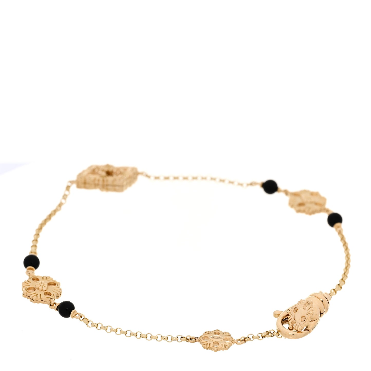 18K Yellow Gold Onyx Opera Tulle Bracelet