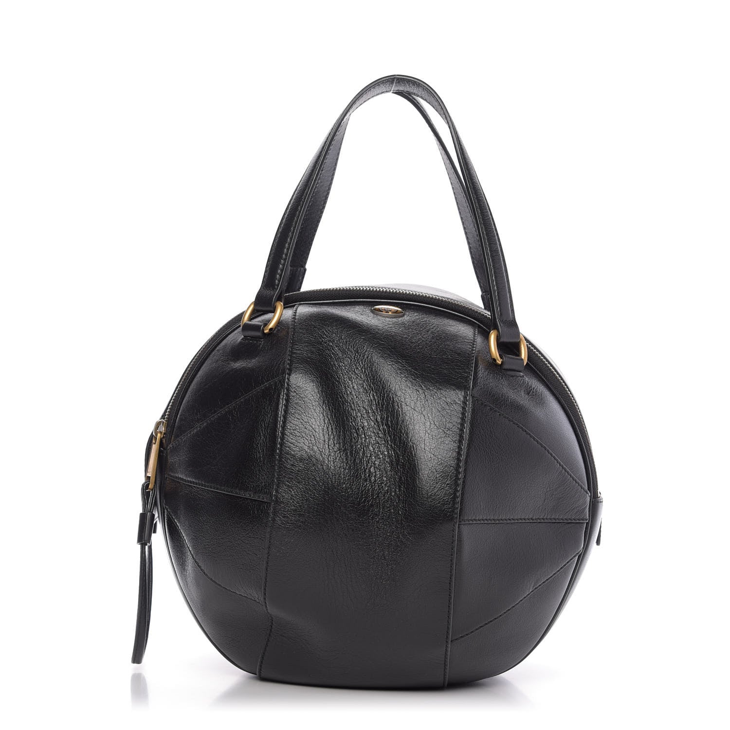 Gucci Piuma Lux Energy Large Tifosa Basketball Shaped Shoulder Bag Black 1 of 9