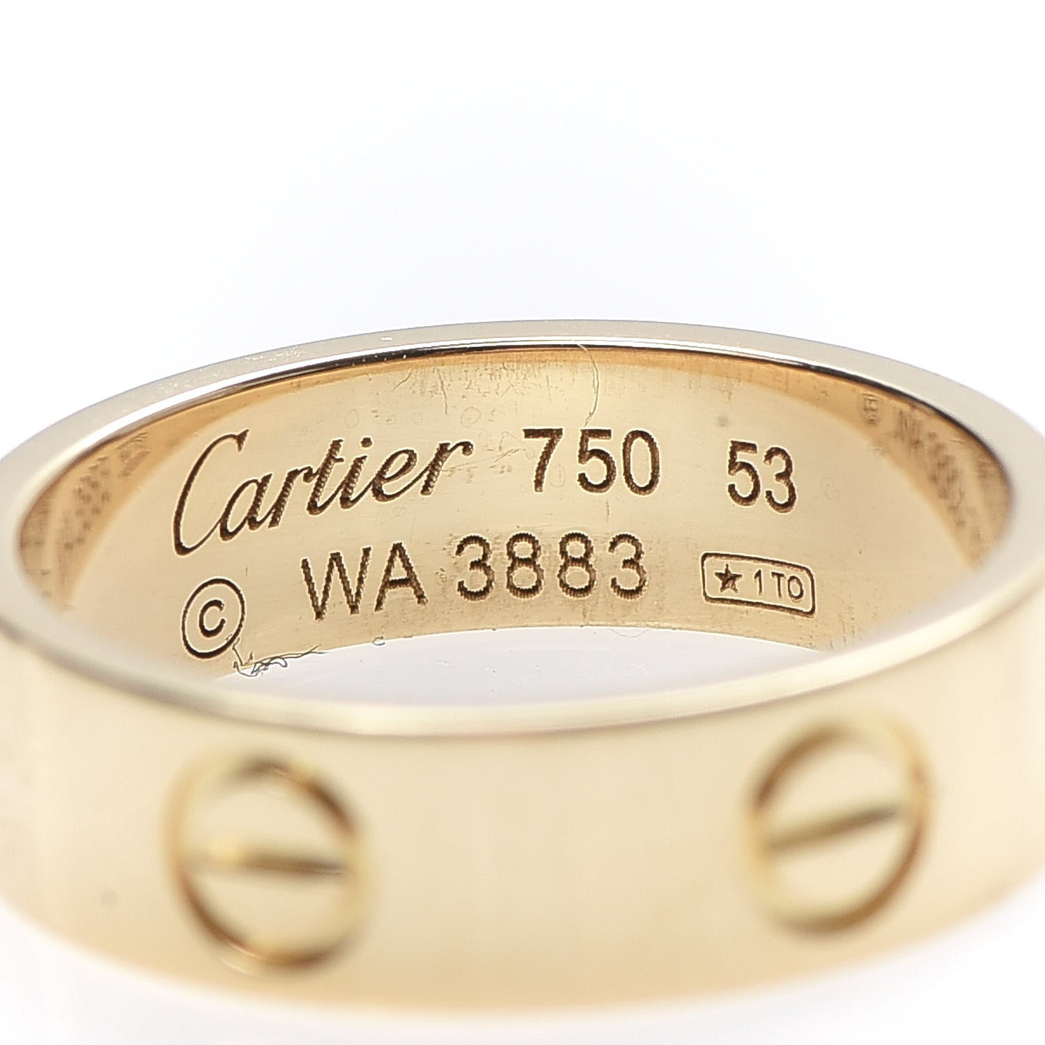 Cartier 18K Yellow Gold 5.5mm LOVE Ring 53 6.25 4 of 4