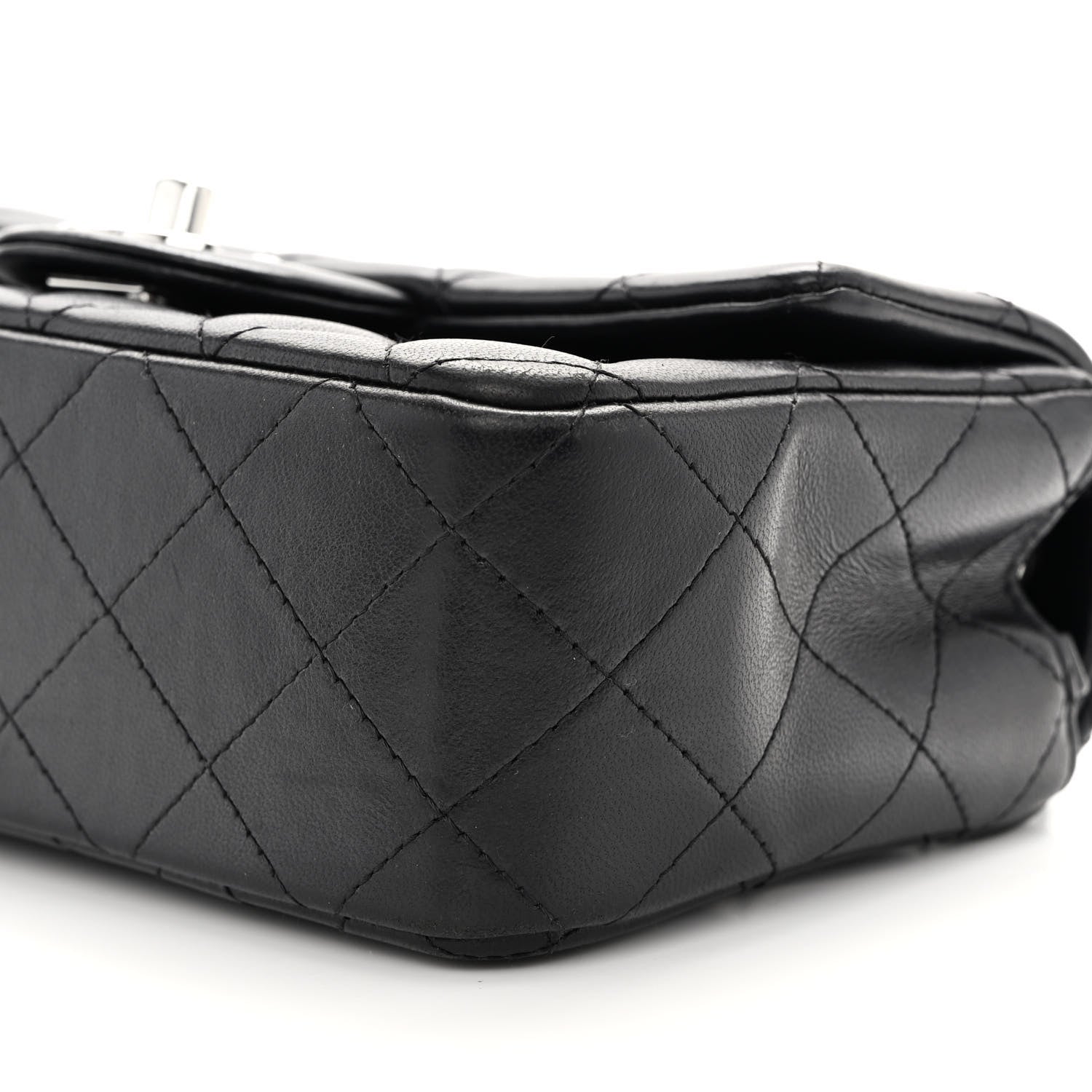 Chanel Lambskin Quilted Mini Rectangular Flap Black 10 of 10