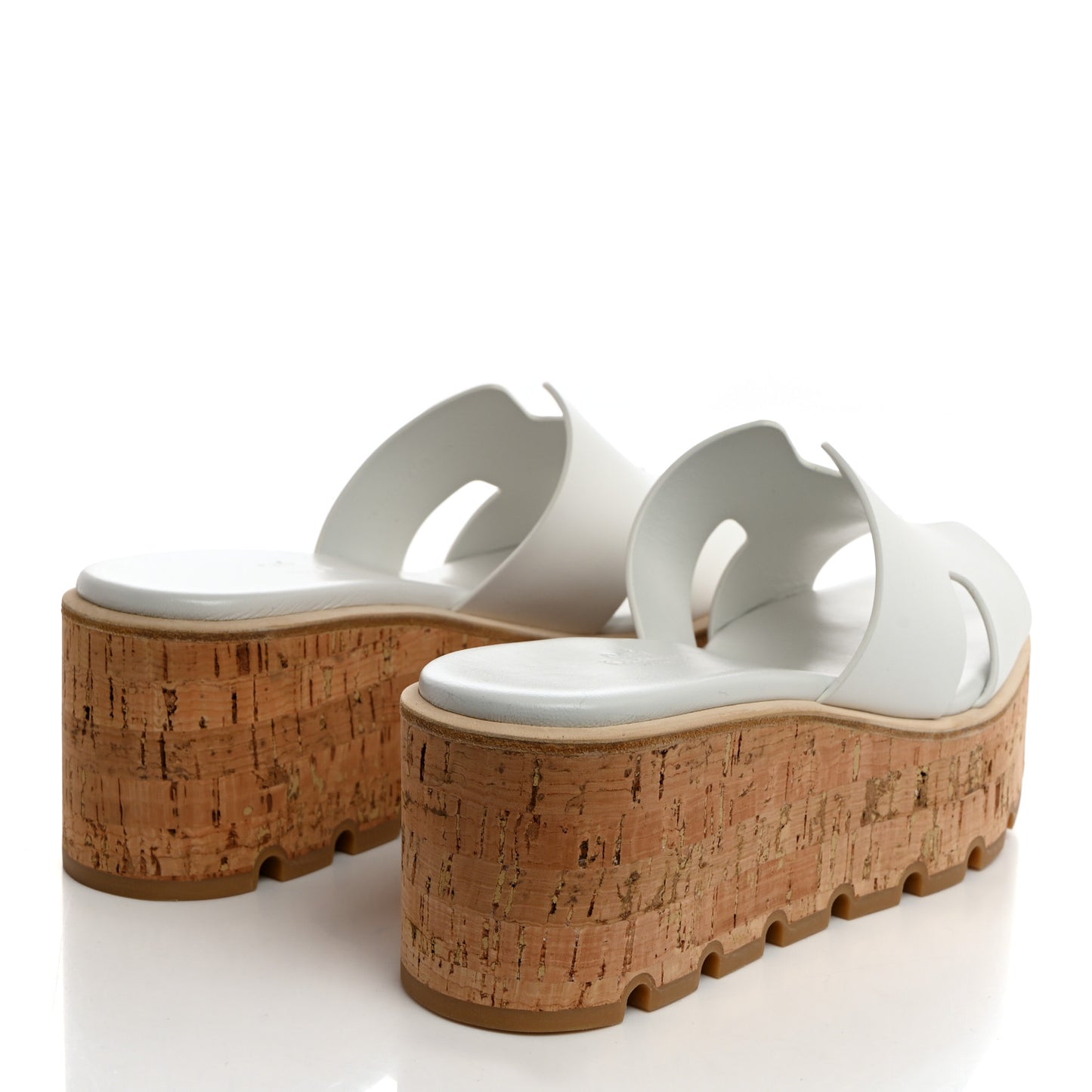 Calfskin Cork Eze 30 Sandals 37 White