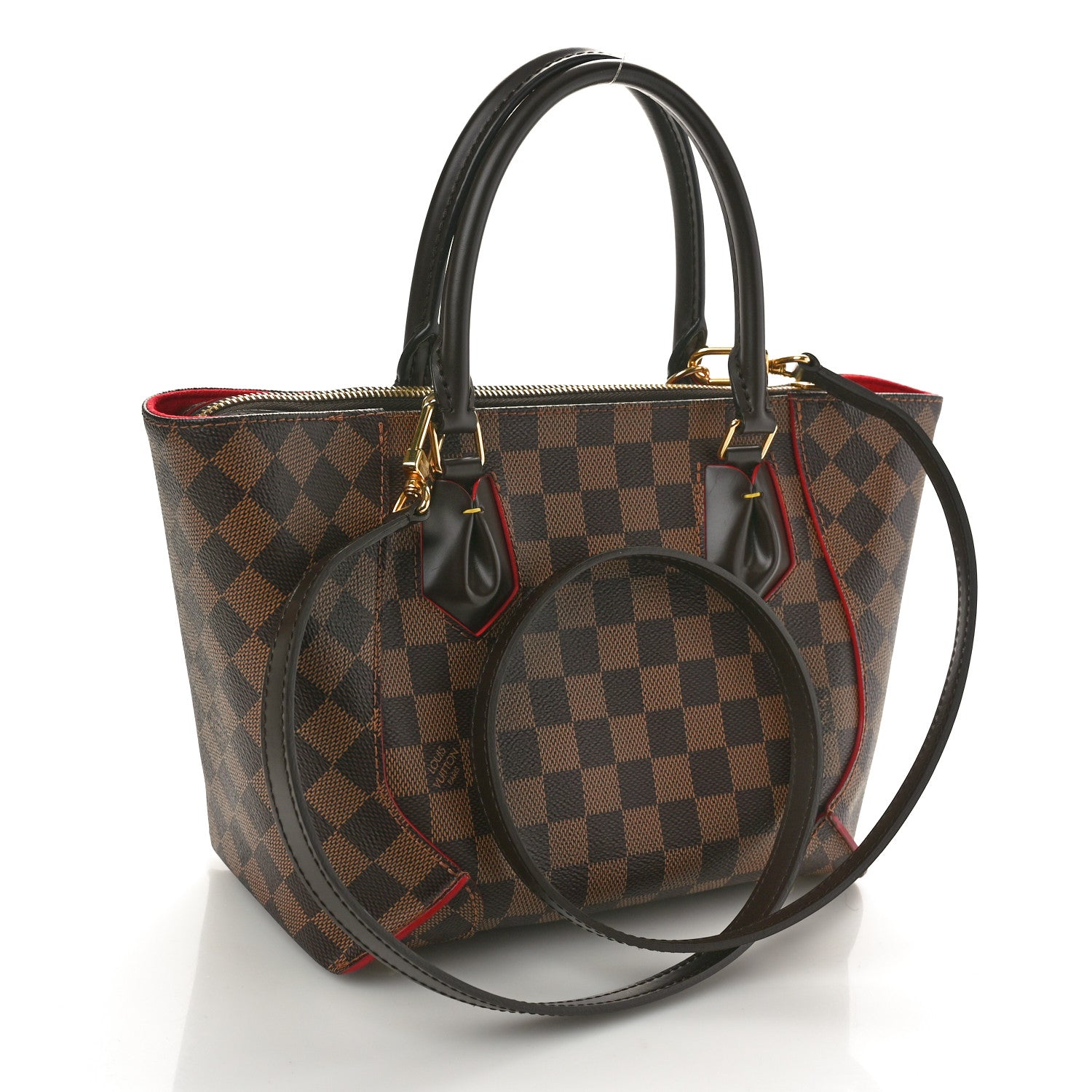 Louis Vuitton Damier Ebene Caissa Tote PM Cherry 3 of 10