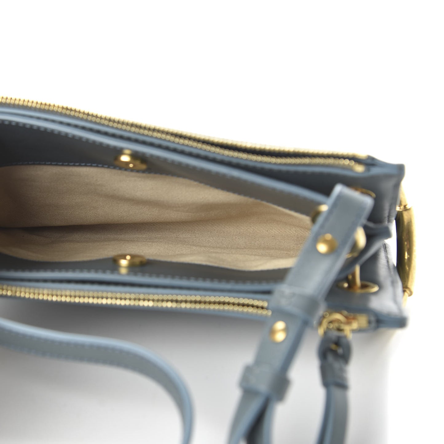 Calfskin Suede Mini Roy Bag Cloudy Blue