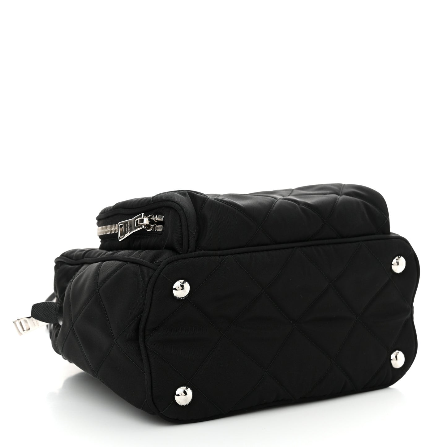 Nylon Tessuto Impuntu Quilted Backpack Black