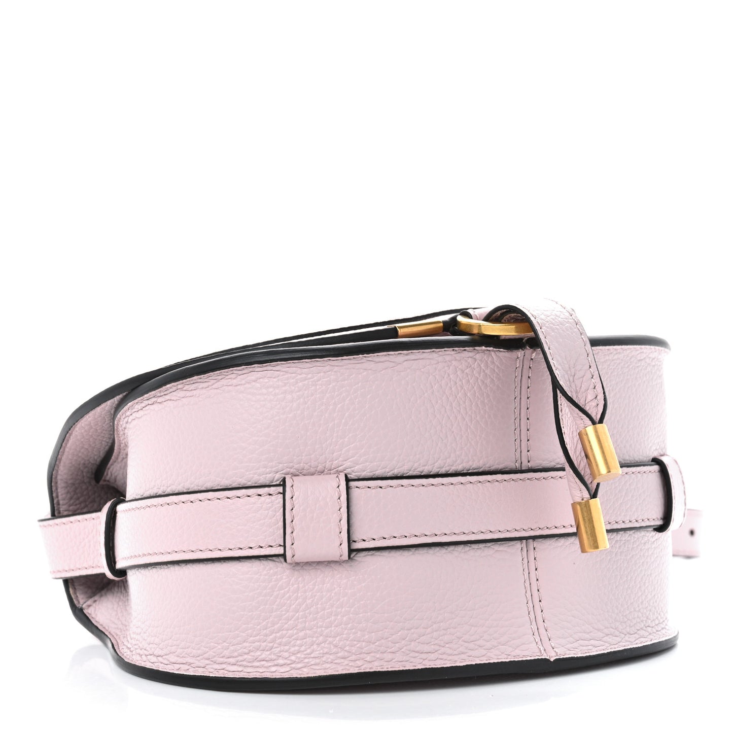 Grained Calfskin Small Marcie Saddle Bag Misty Lavender