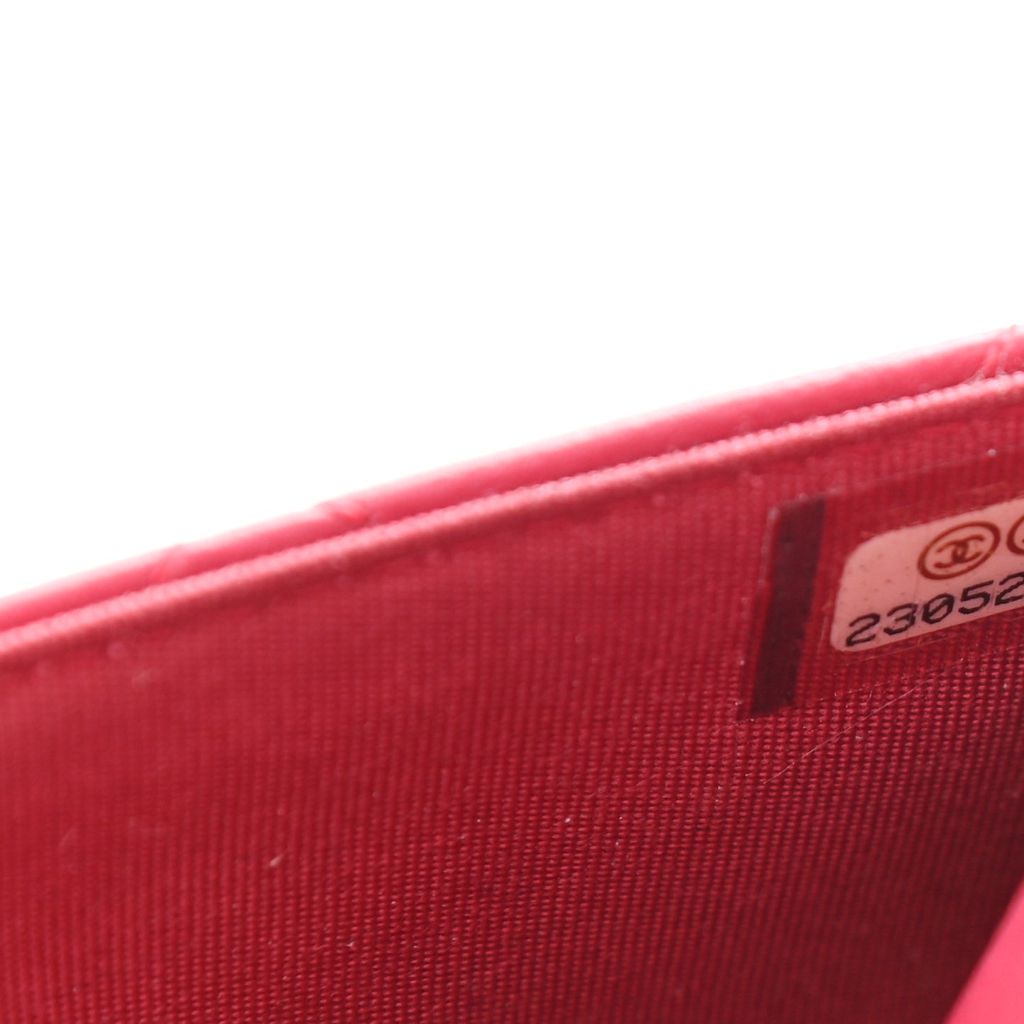 Lambskin Quilted Trendy CC Wallet On Chain WOC Dark Pink