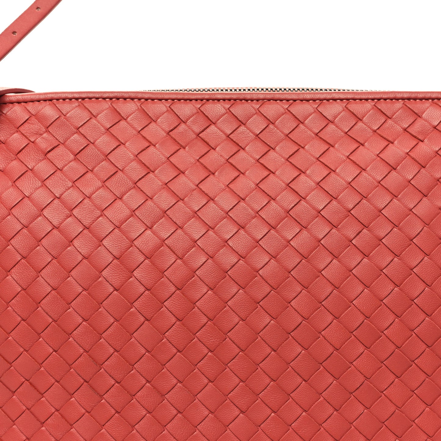 Nappa Intrecciato Large Nodini Crossbody Messenger Quarzo
